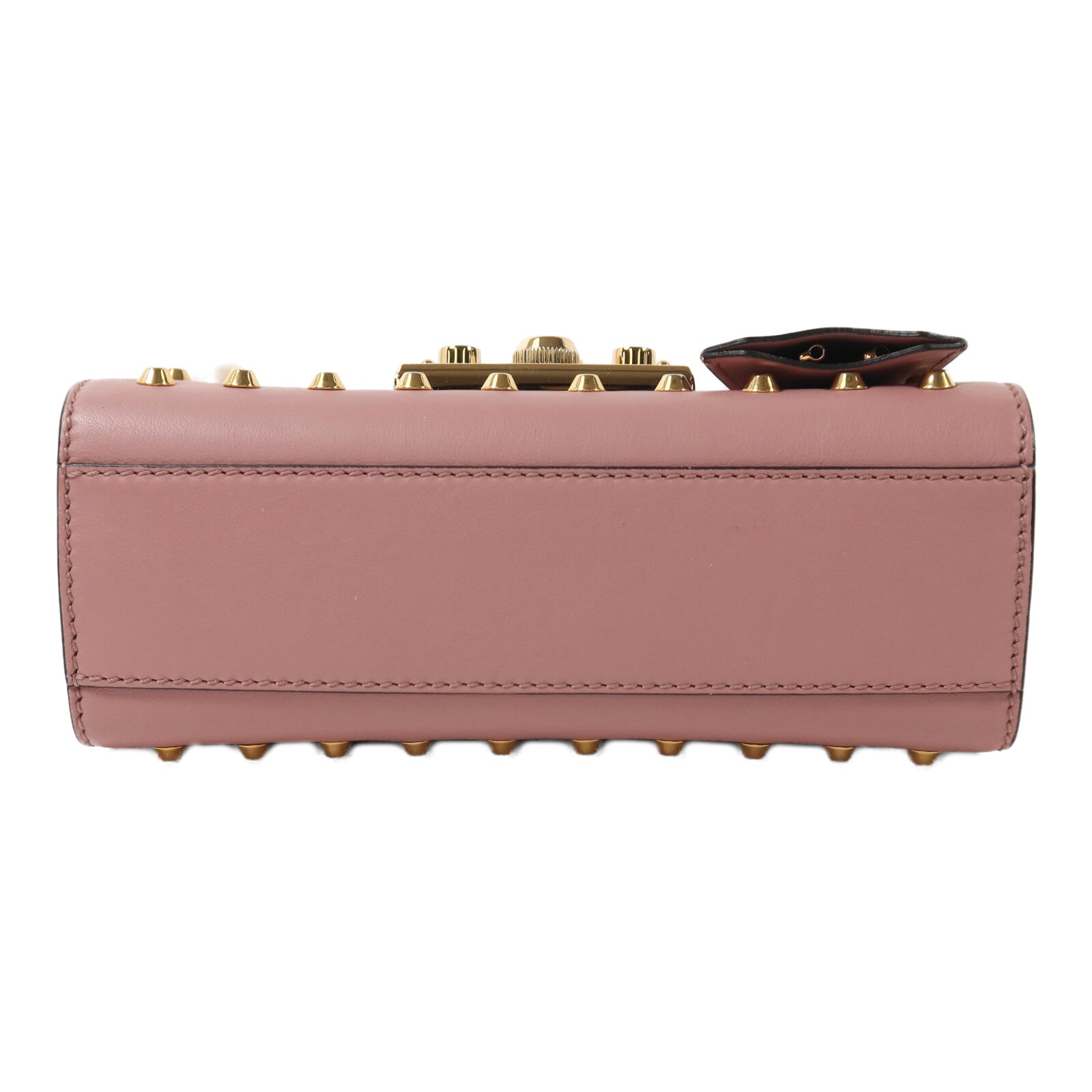 GUCCI 牛皮皮革Padlock Pearl Bag金扣鏈帶肩背袋