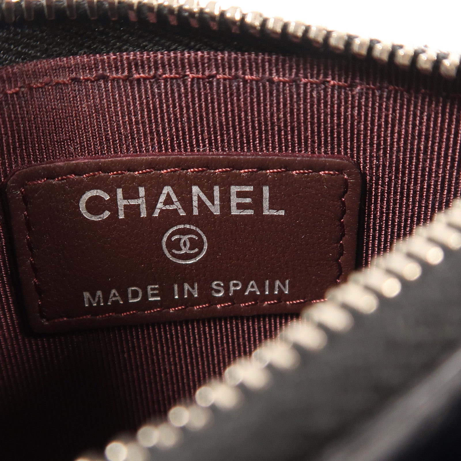 CHANEL 羊皮皮革Card Case銀扣卡片套