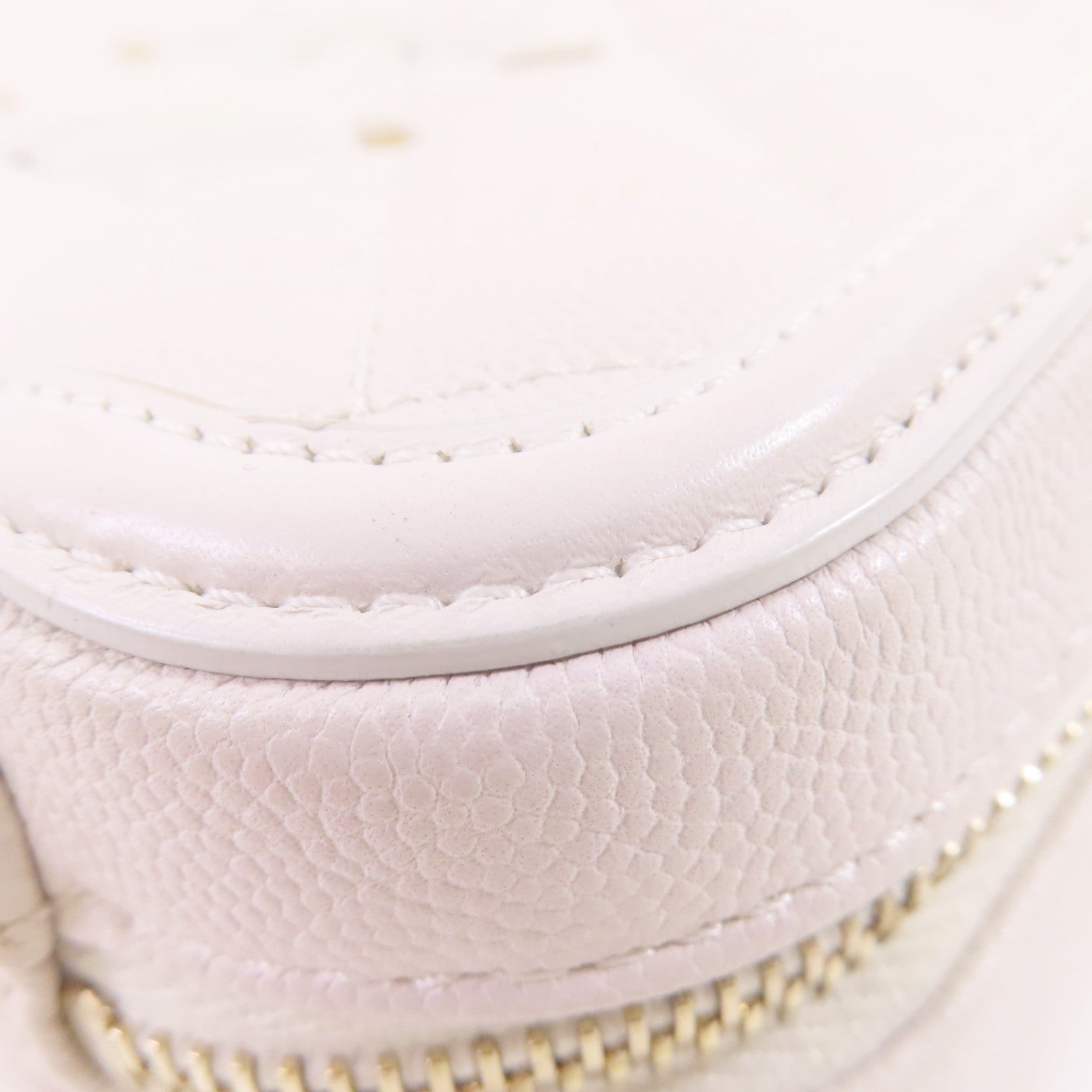 CHANEL 牛皮皮革Vanity Shoulder Bag金扣手挽肩背兩用袋白色