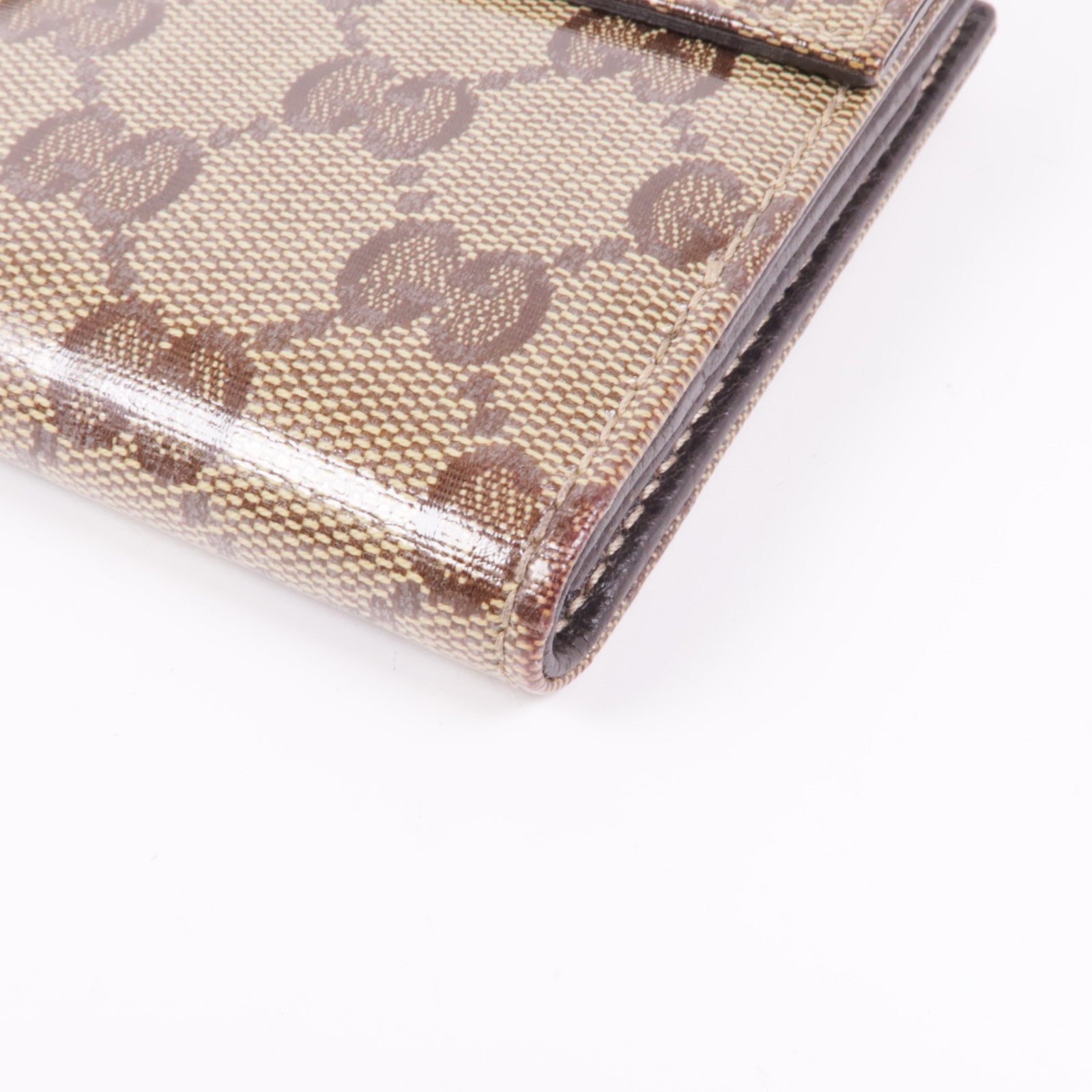 GUCCI 塗層帆布Long Wallet金扣長錢包
