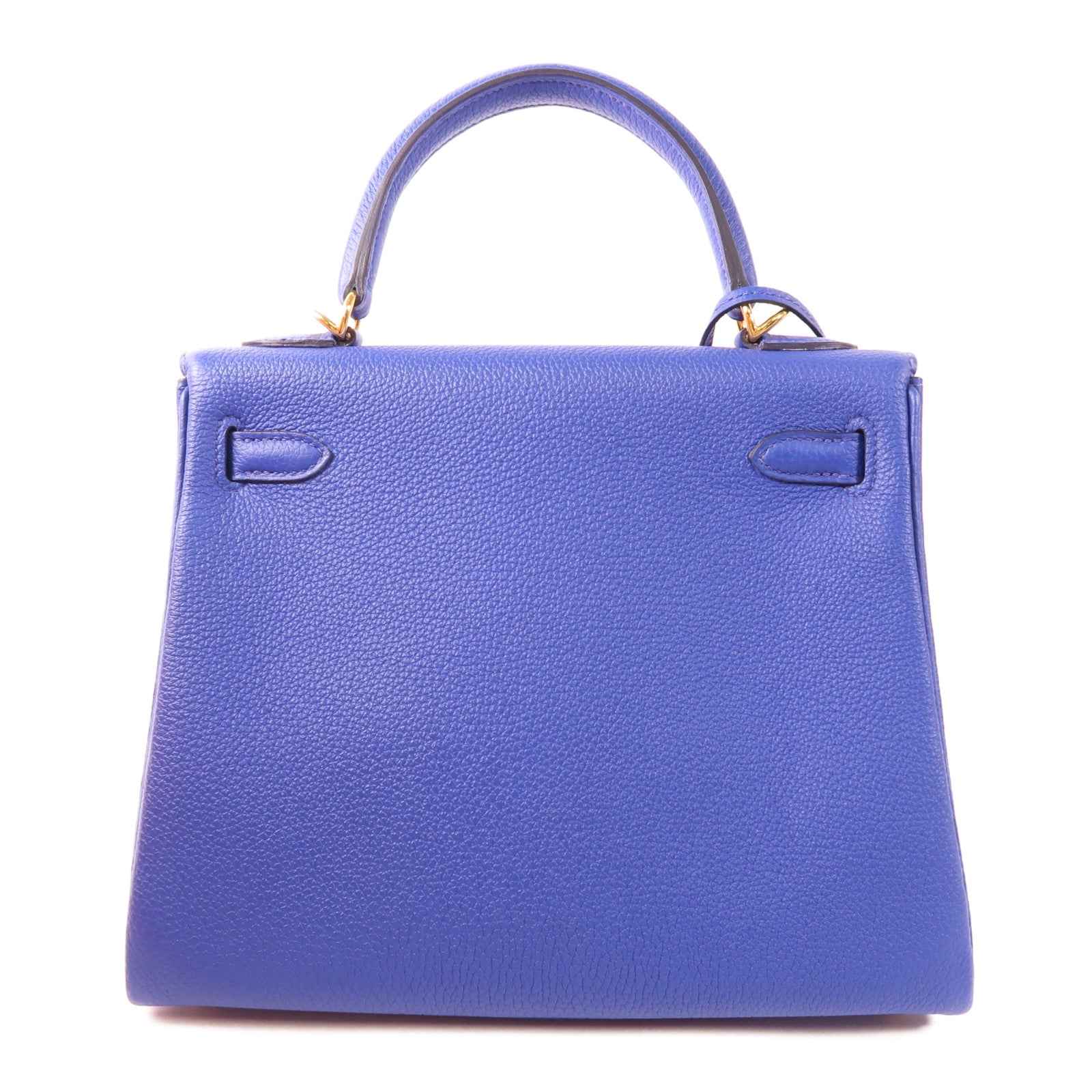 HERMES Togo皮革Kelly 25金扣手挽肩背兩用袋Bleu Royal