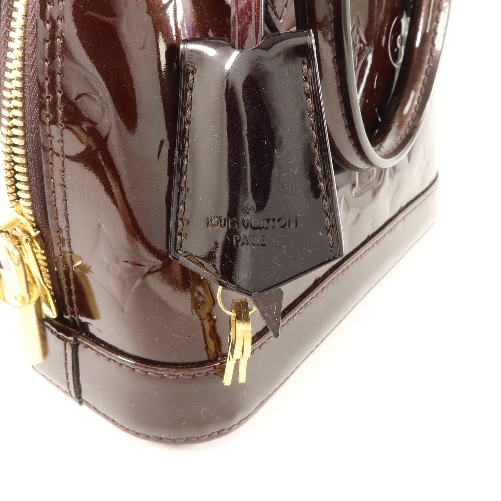 LOUIS VUITTON Vernis Alma BB金扣手挽肩背兩用袋
