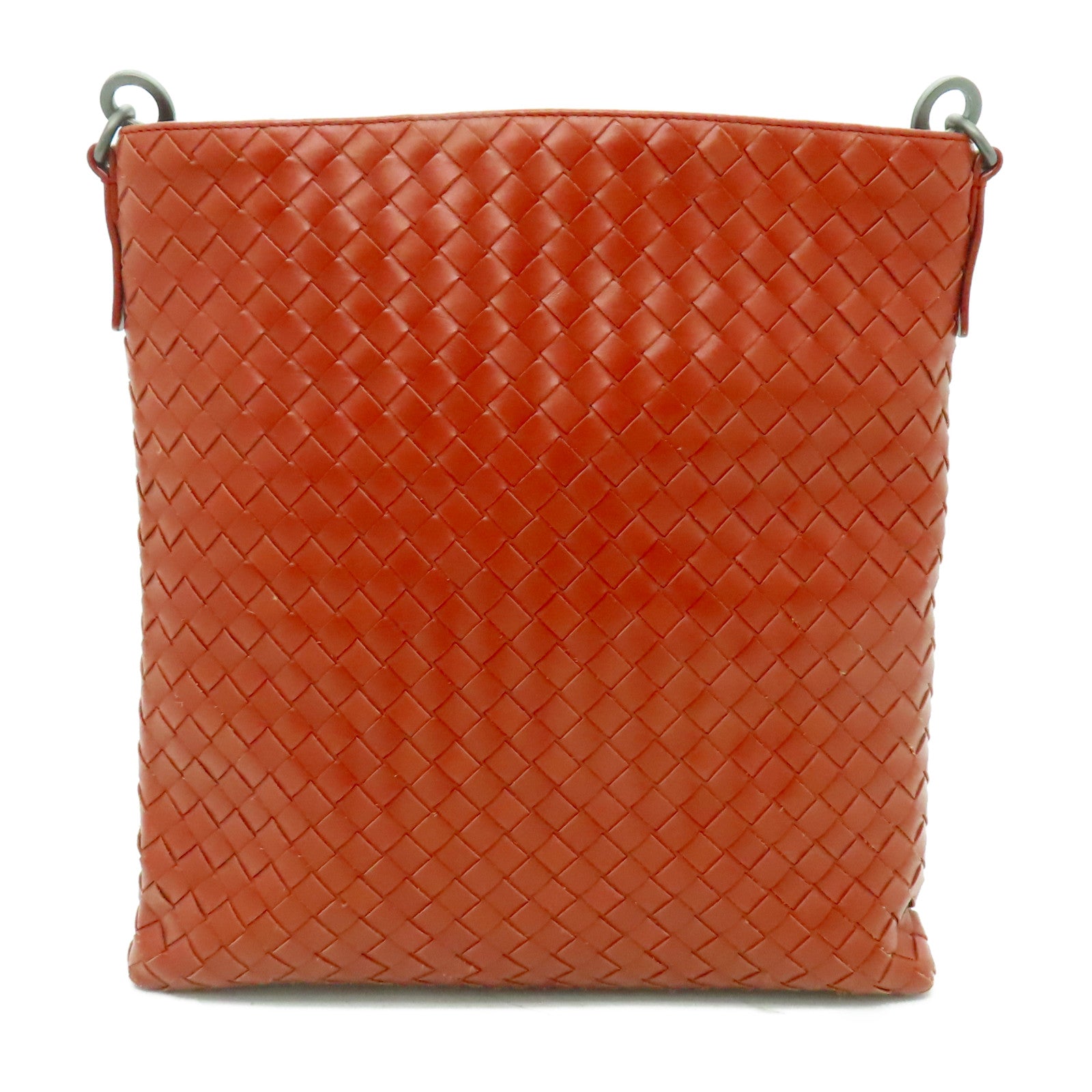 BOTTEGA VENETA 【激減優惠】織紋皮革Cross Carry Bag肩背袋紅色