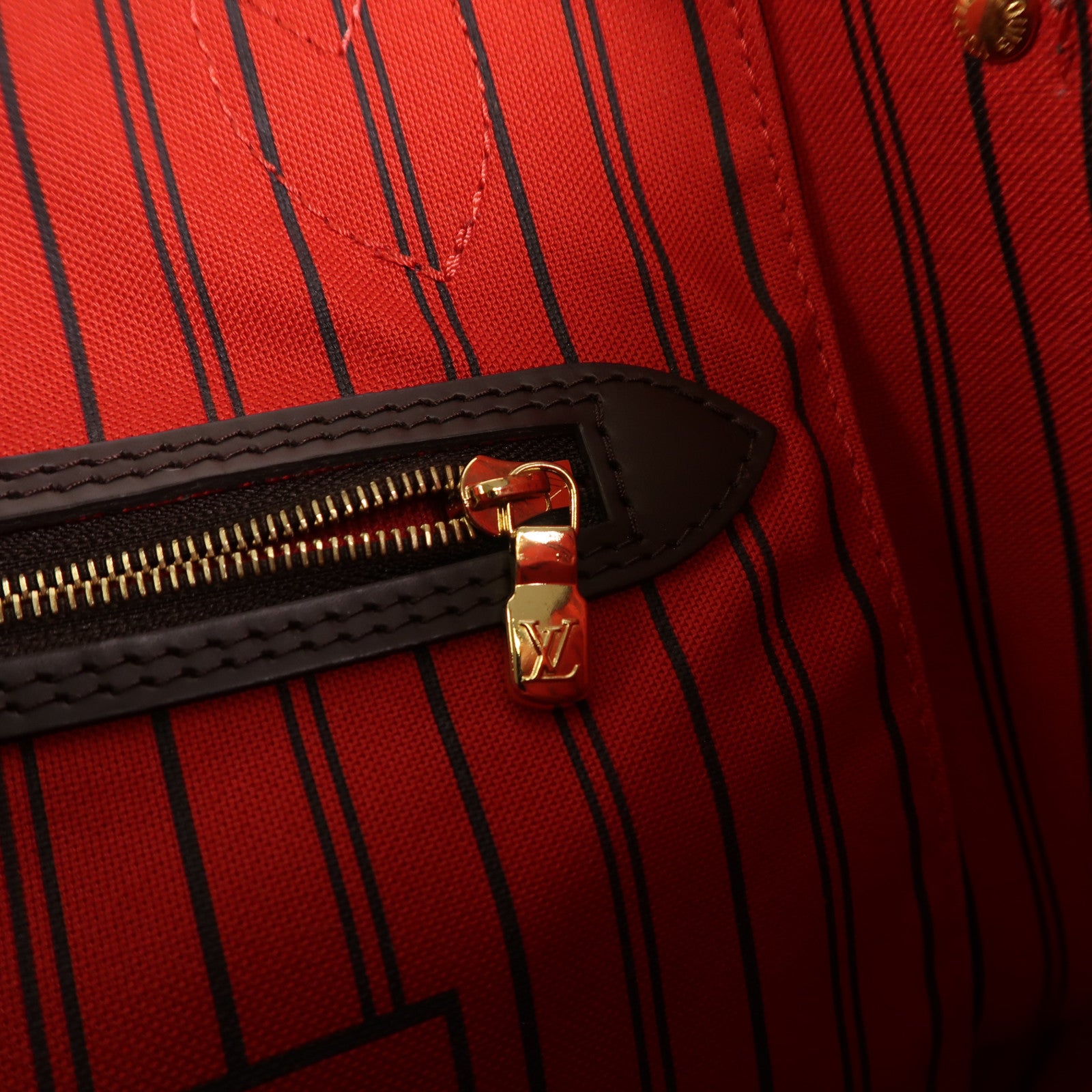 LOUIS VUITTON 【激減優惠】Damier Neverfull MM金扣手挽袋/肩背袋棕色