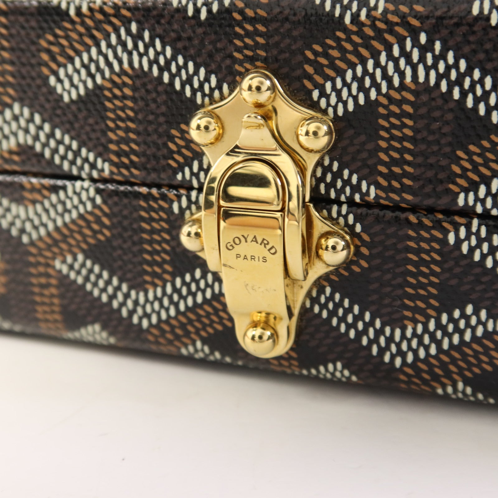GOYARD 塗層帆布Minaudiere Trunk金扣肩背袋