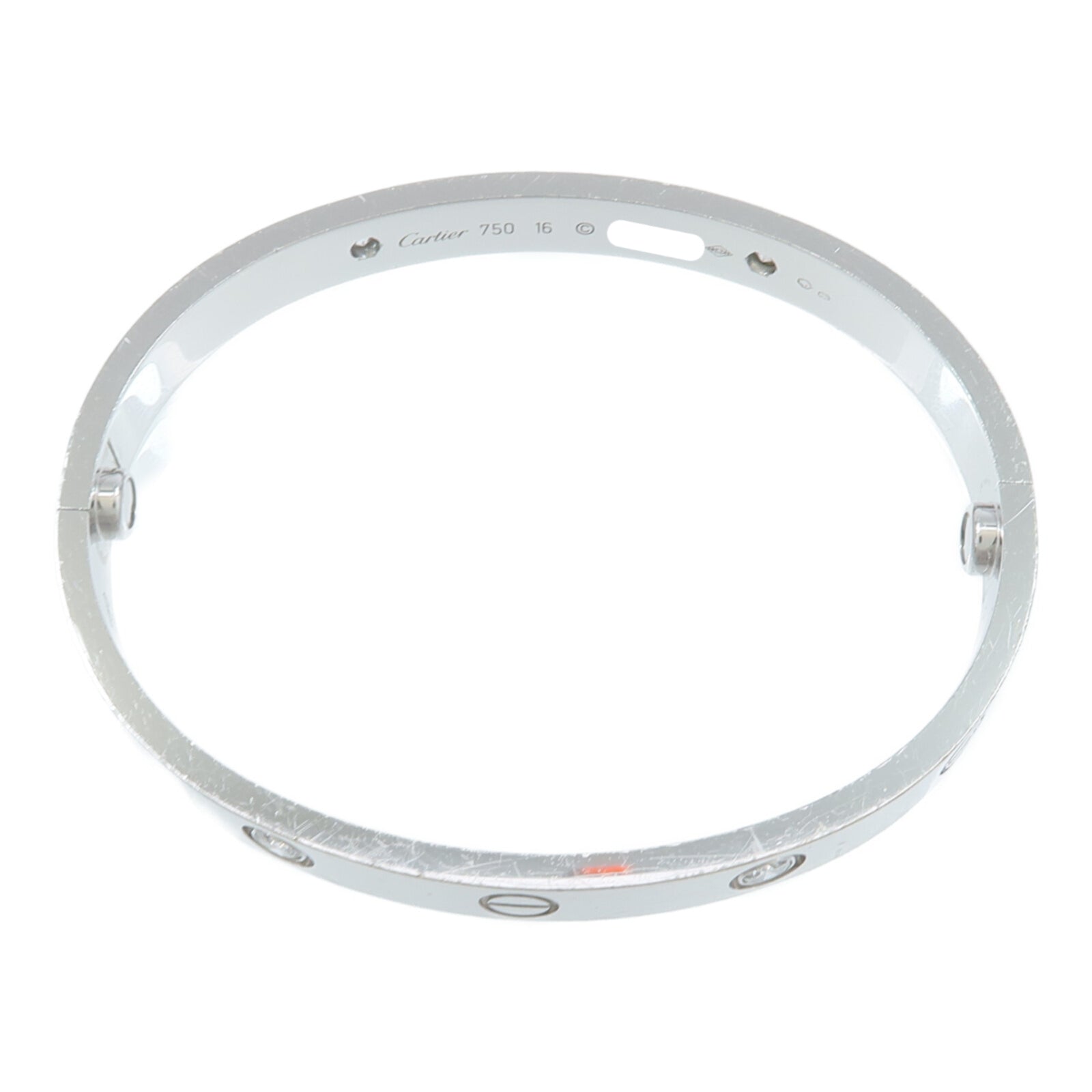 CARTIER 18K白金Love Bangle 4P Diamond鑽石手鐲