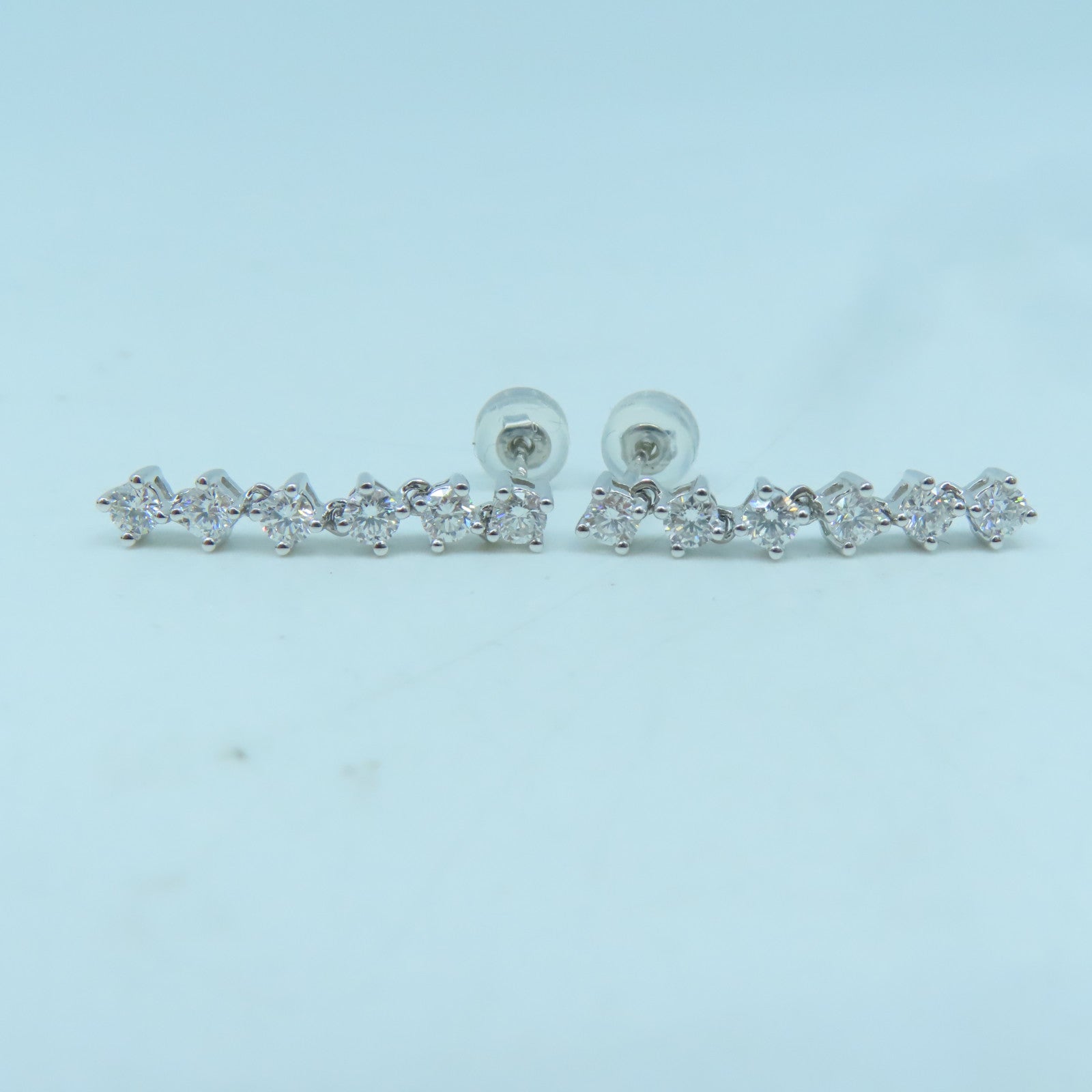 JEWELRY 【激減優惠】18K白金Diamond Earrings 5.4g/1.07ct鑽石銀色