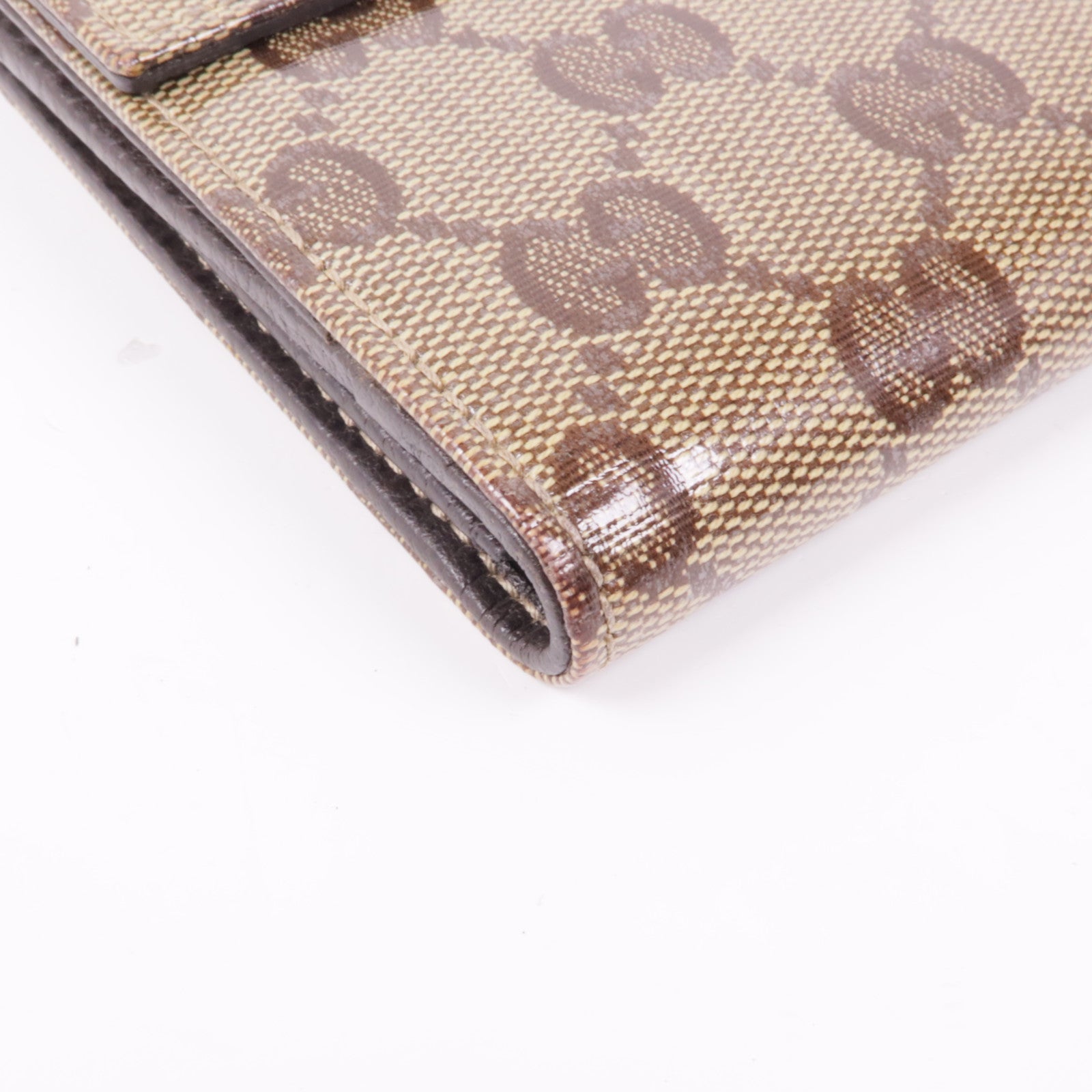 GUCCI 塗層帆布Long Wallet金扣長錢包
