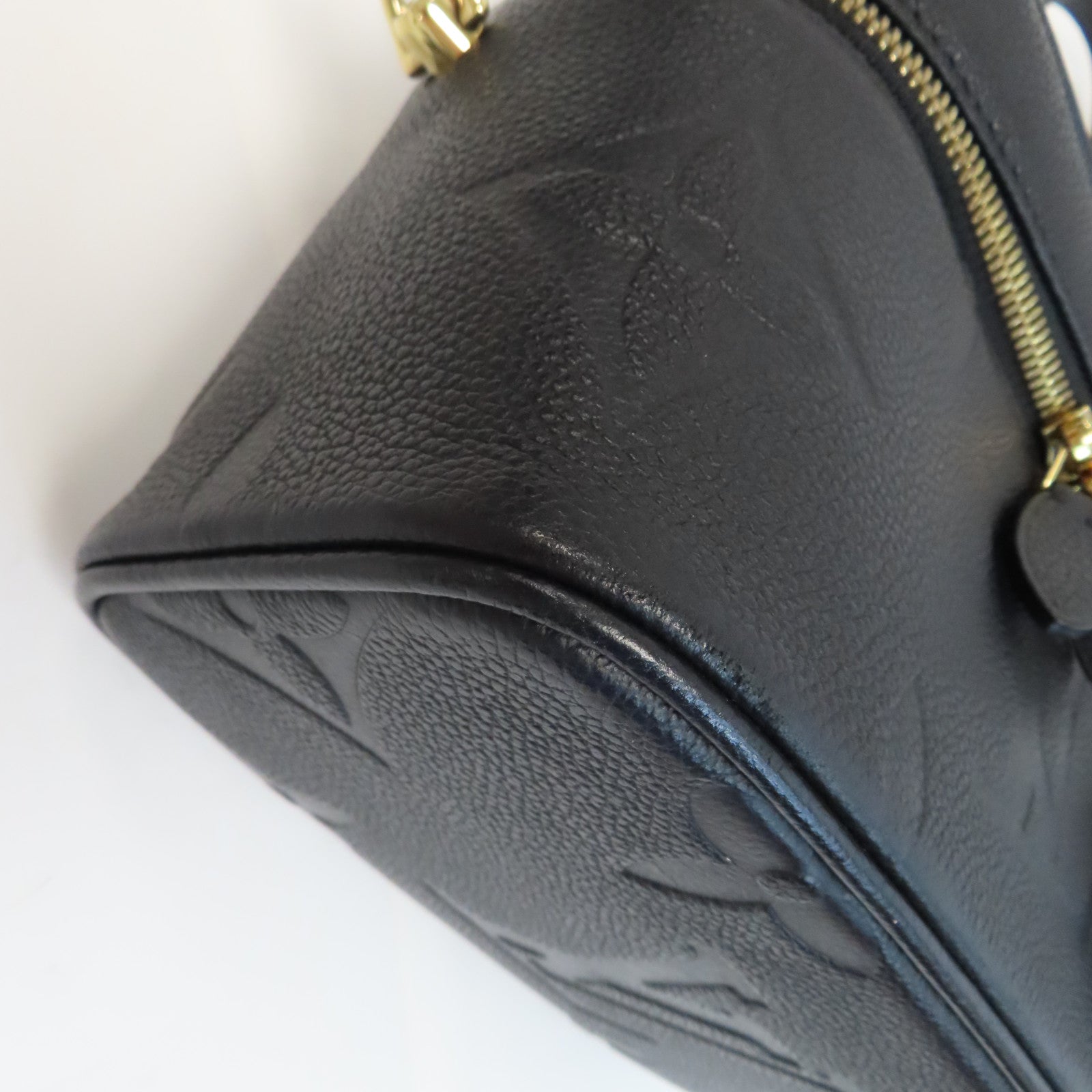 LOUIS VUITTON Monogram Empreinte Vanity PM金扣鏈帶手挽肩背兩用袋黑色