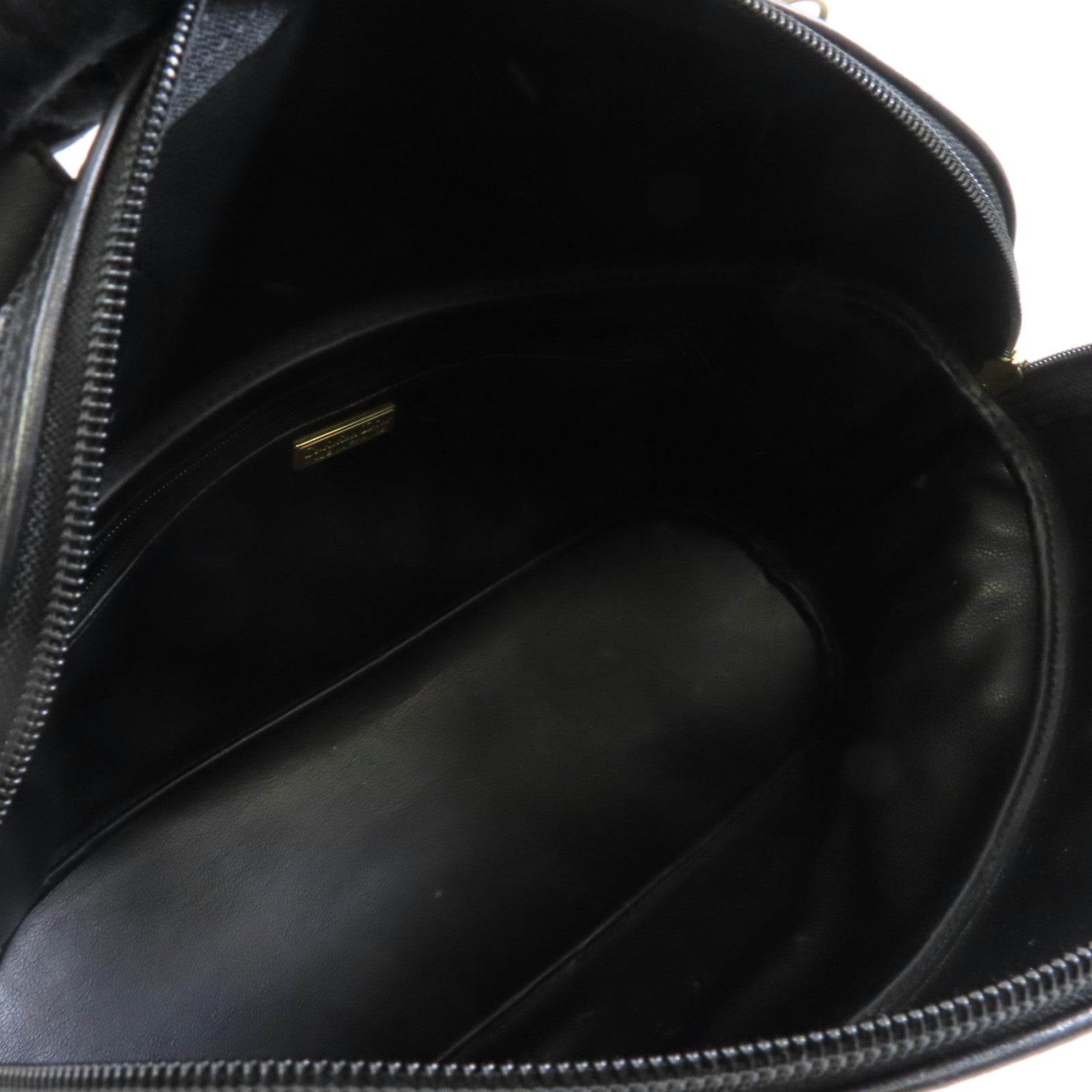 Dior 牛皮皮革Handbag金扣手挽袋黑色