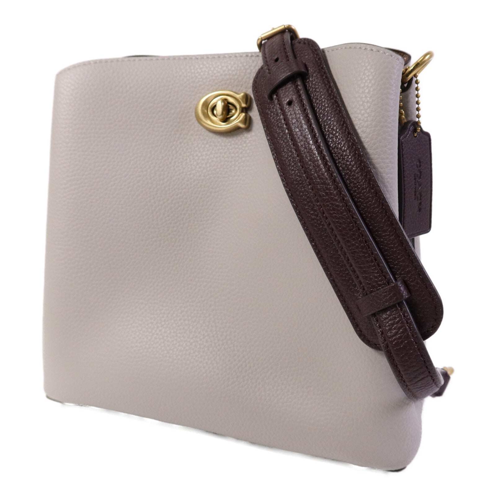 COACH 牛皮皮革Shoulder Bag金扣手挽袋