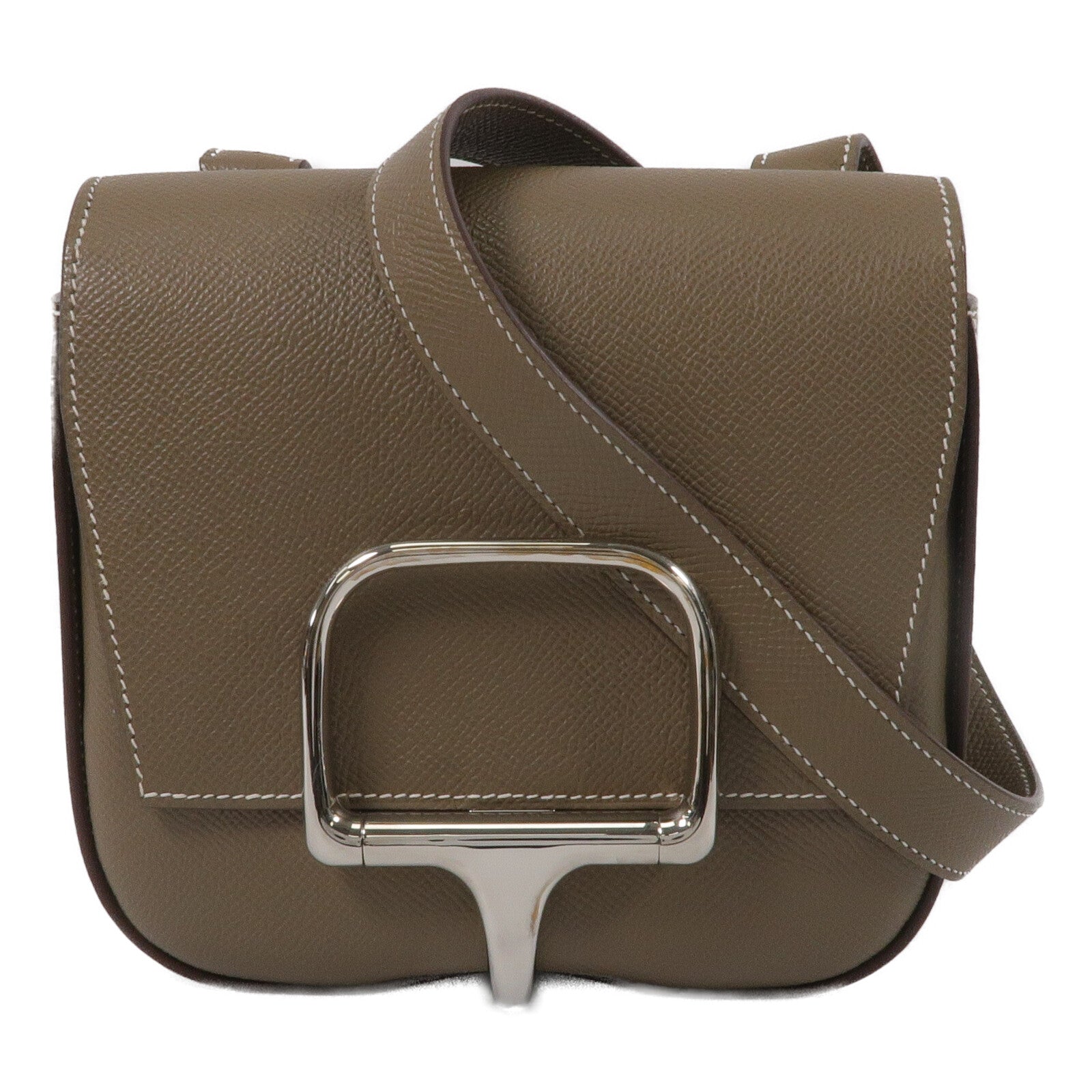 HERMES Epsom皮革Della Cavalleria Mini肩背袋Etoupe