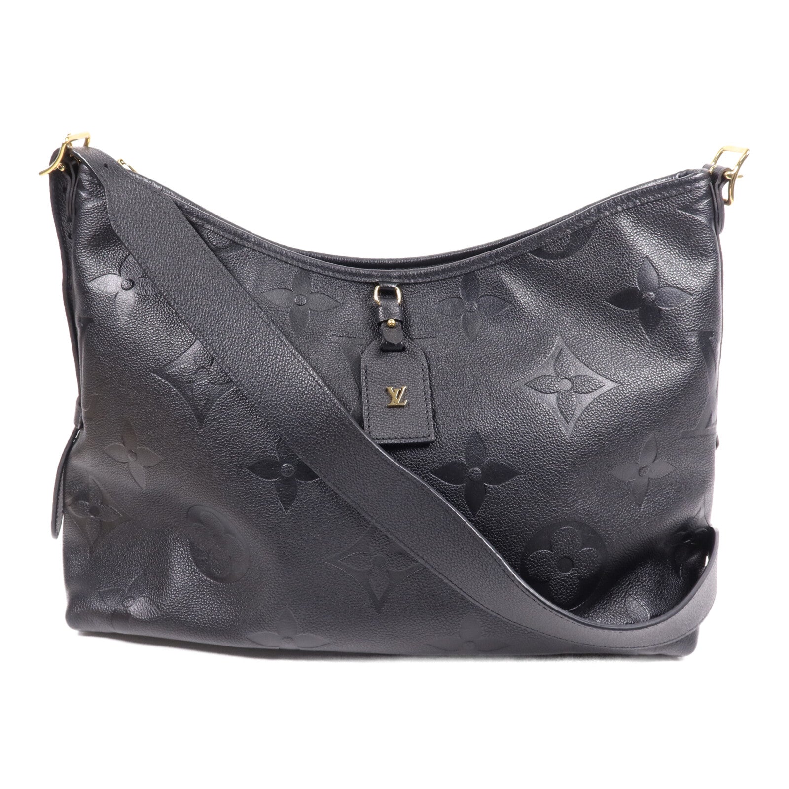 LOUIS VUITTON Monogram Empreinte CarryAll MM金扣肩背袋