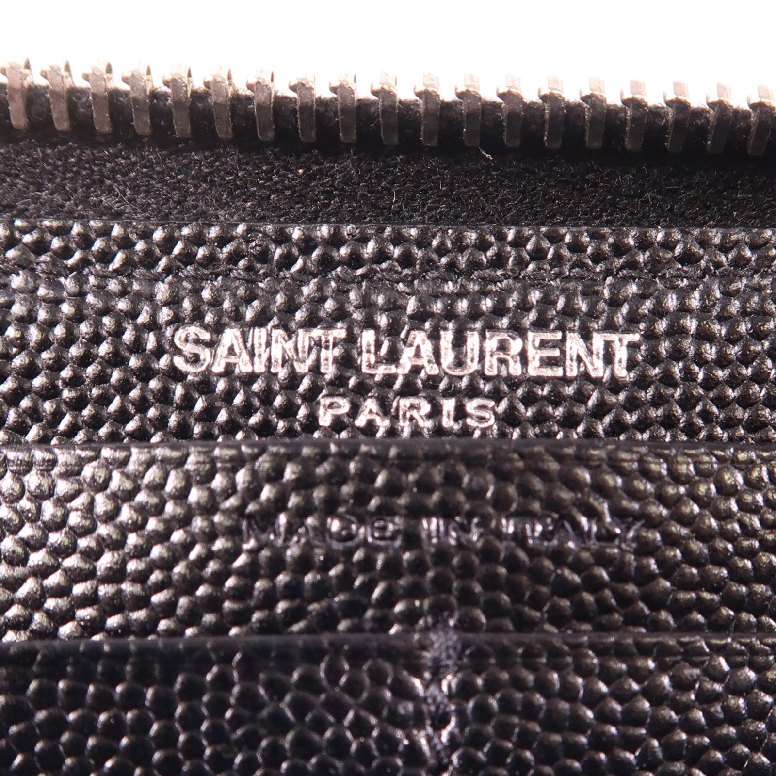 SAINT LAURENT 牛皮皮革Long Wallet銀扣長錢包