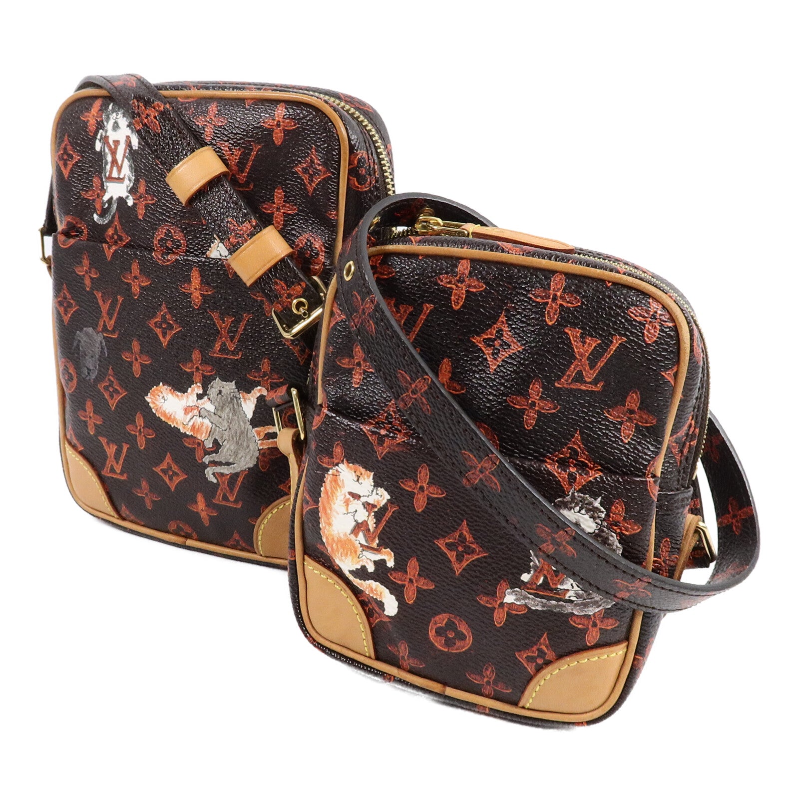 LOUIS VUITTON Monogram Catgram Paname Set肩背袋