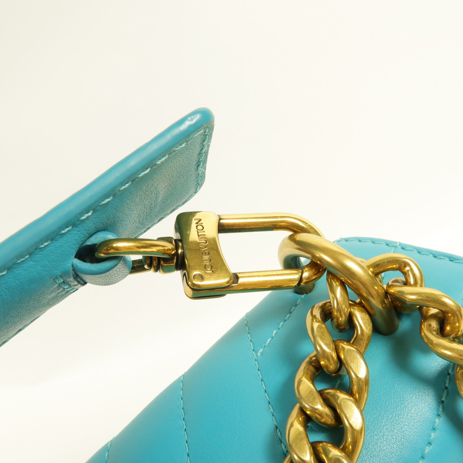 LOUIS VUITTON 牛皮皮革New Wave Chain Bag MM鏈帶手挽肩背兩用袋