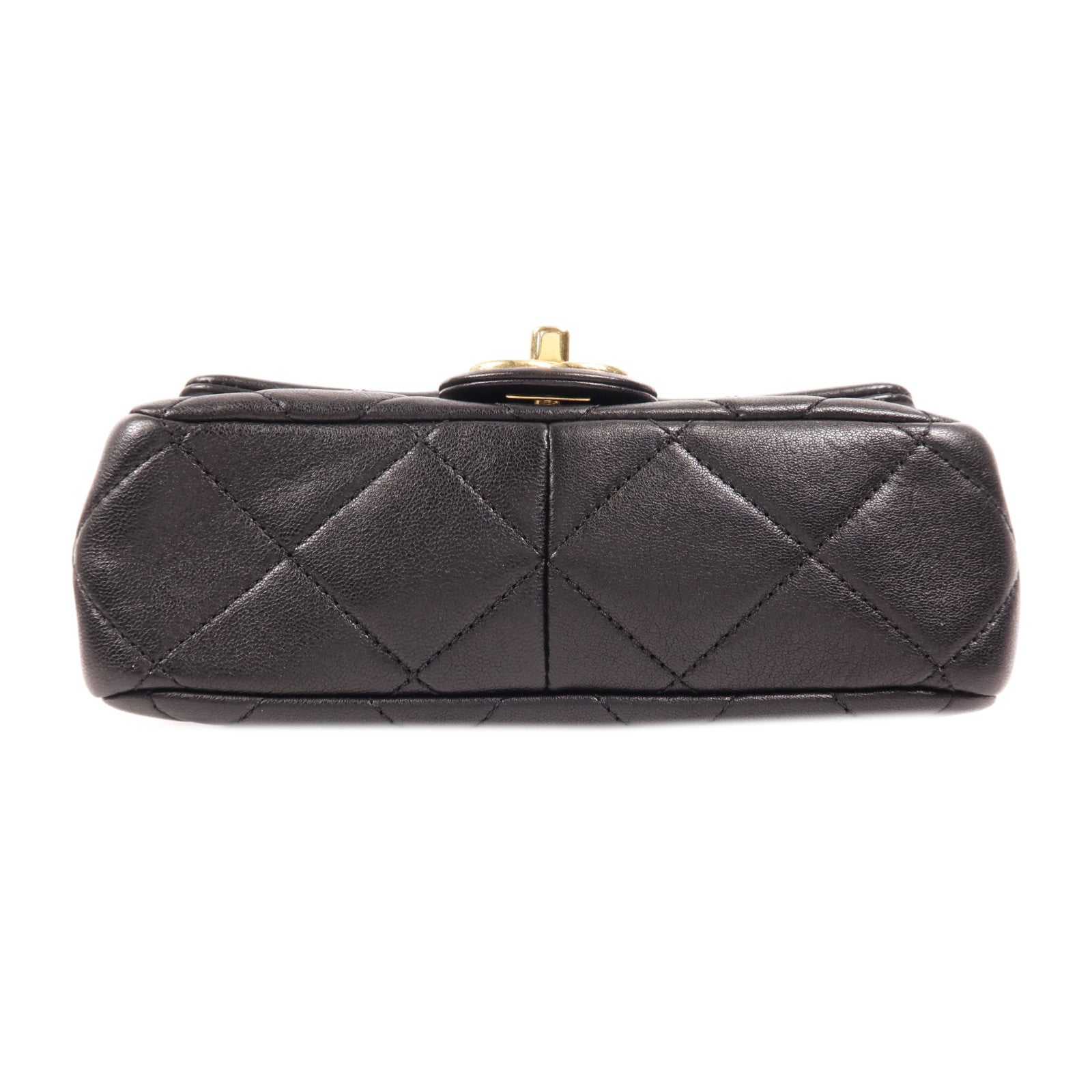 CHANEL 羊皮皮革Chain Shoulder金扣手挽肩背兩用袋