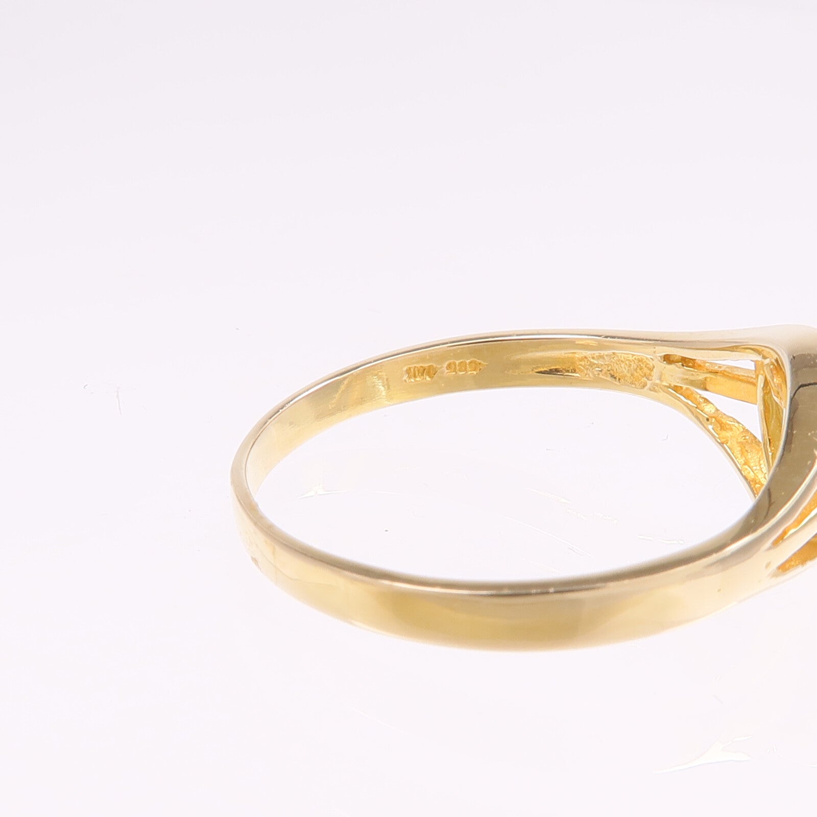 JEWELRY 【激減優惠】14K黃金Aquamarine Ring藍晶戒指US#6