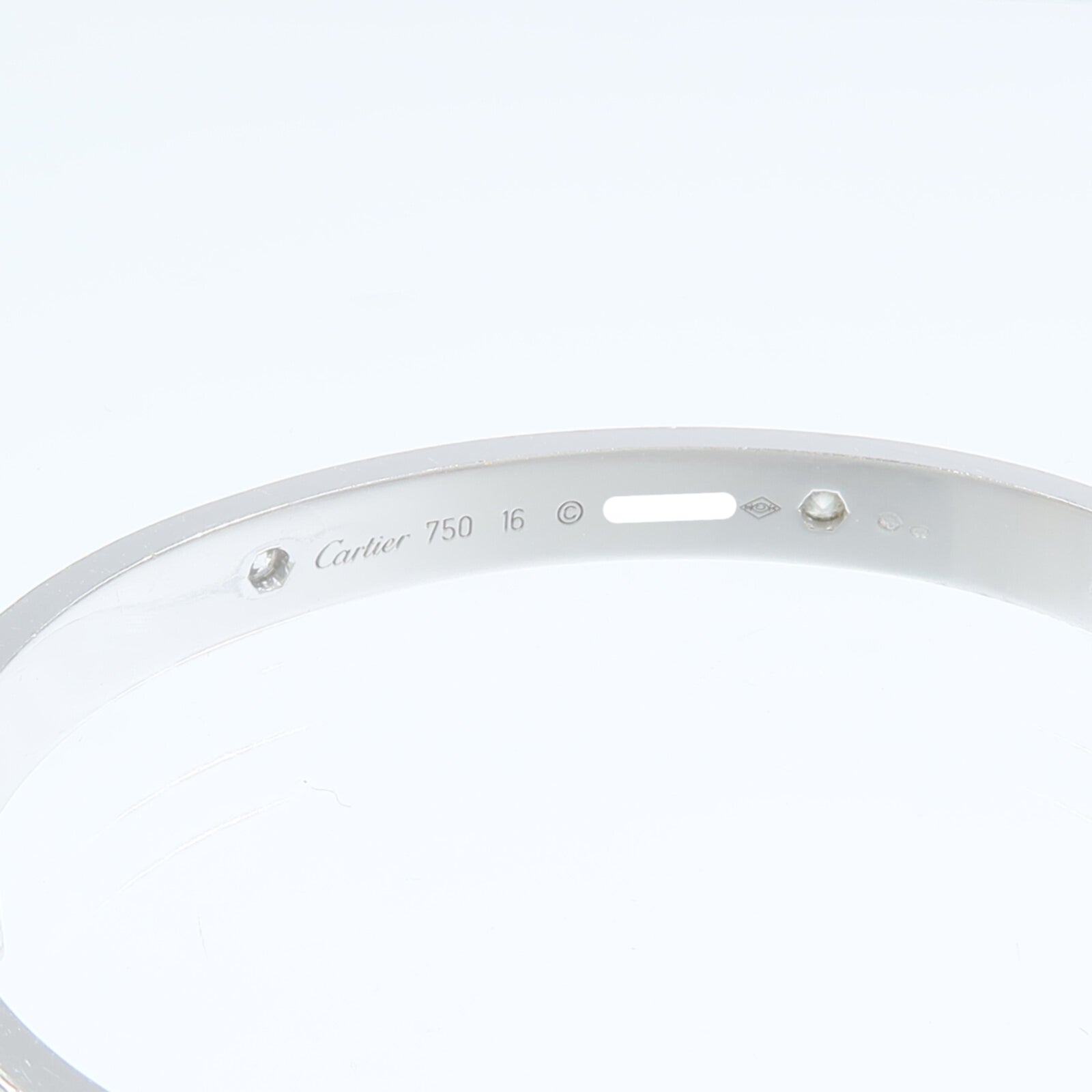 CARTIER 18K白金Love Bangle 4P Diamond鑽石手鐲