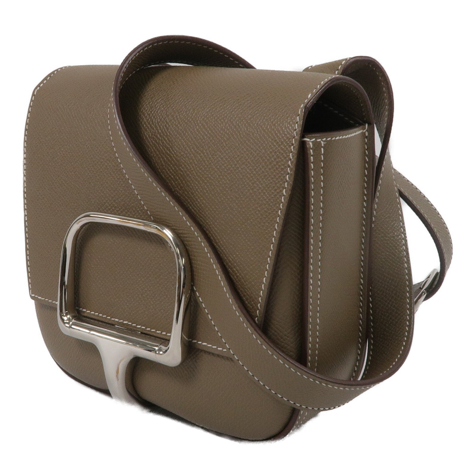 HERMES Epsom皮革Della Cavalleria Mini肩背袋Etoupe