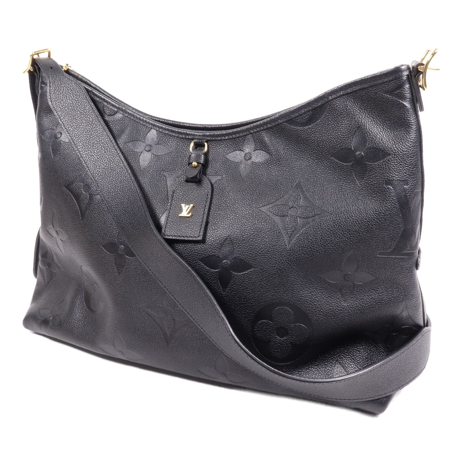 LOUIS VUITTON Monogram Empreinte CarryAll MM金扣肩背袋