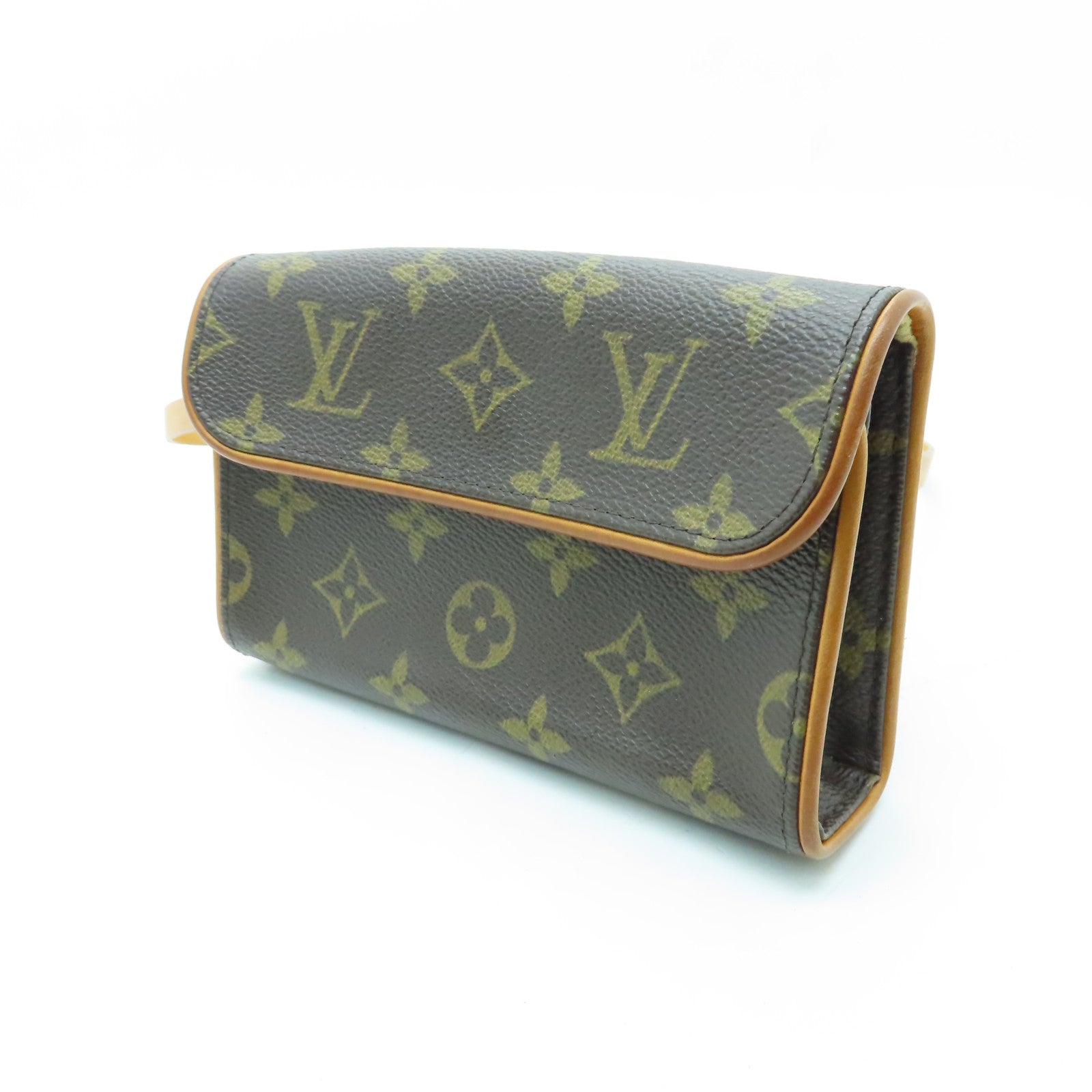 LOUIS VUITTON 【激減優惠】Monogram Pochette Florentine金扣腰包棕色