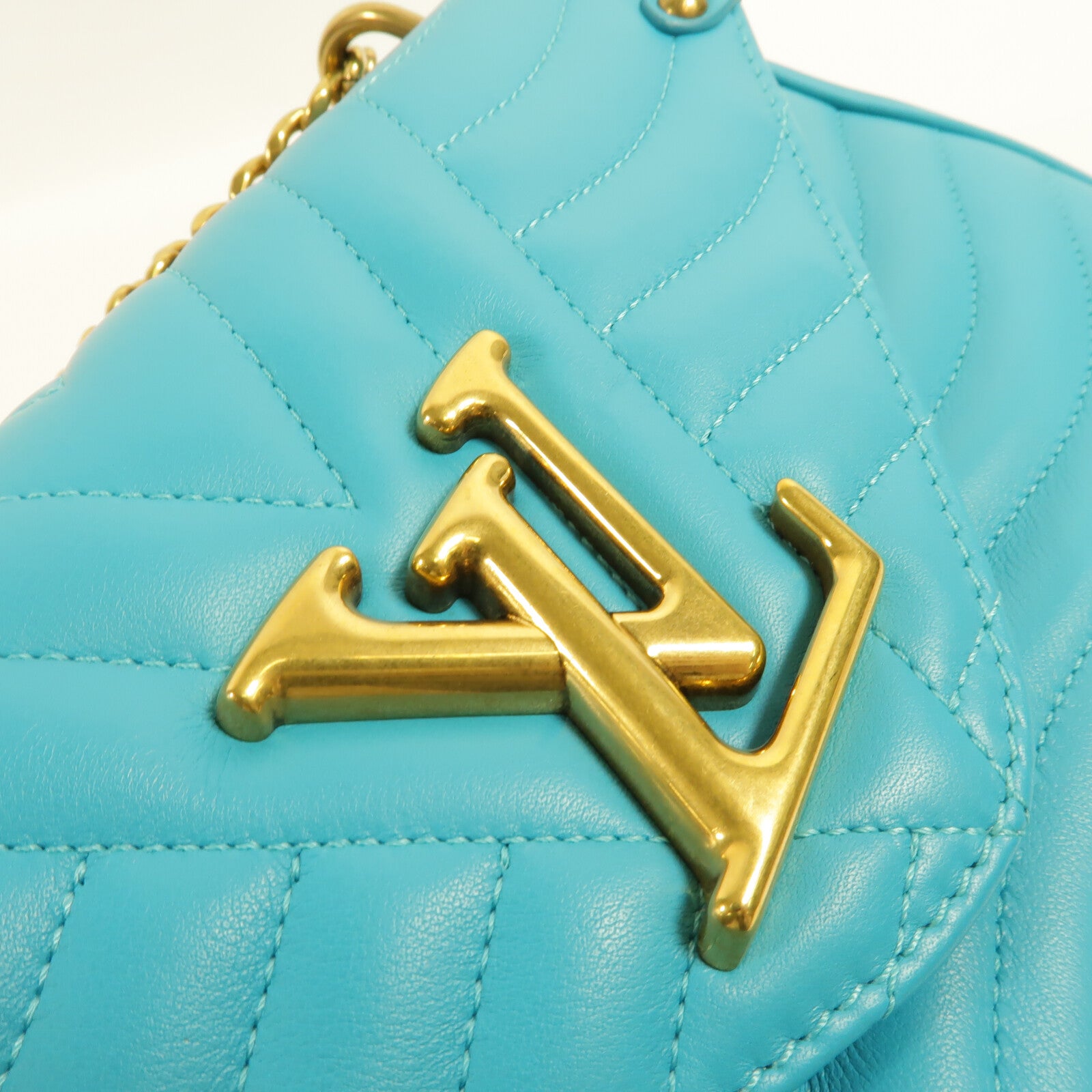 LOUIS VUITTON 牛皮皮革New Wave Chain Bag MM鏈帶手挽肩背兩用袋