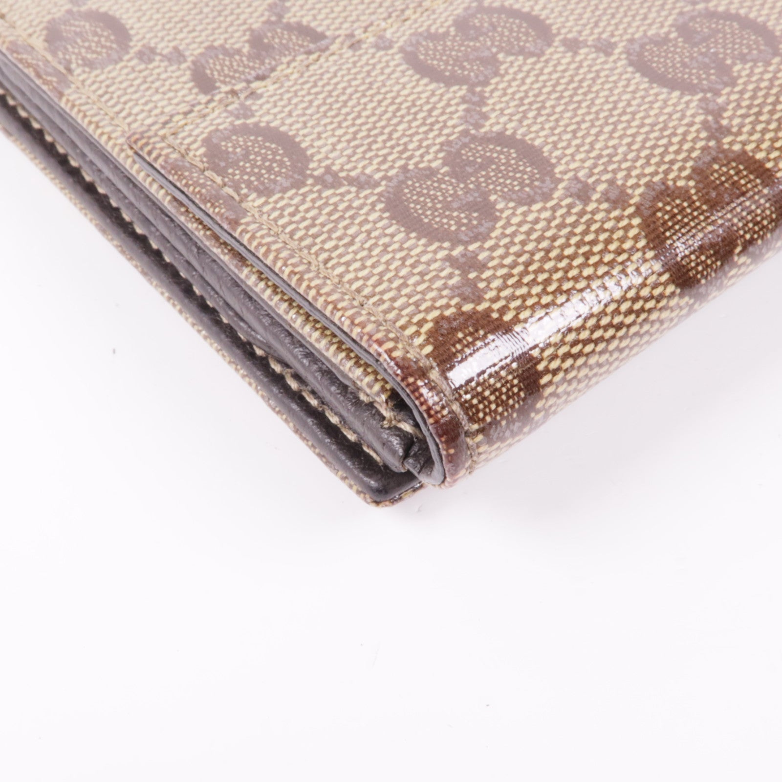 GUCCI 塗層帆布Long Wallet金扣長錢包