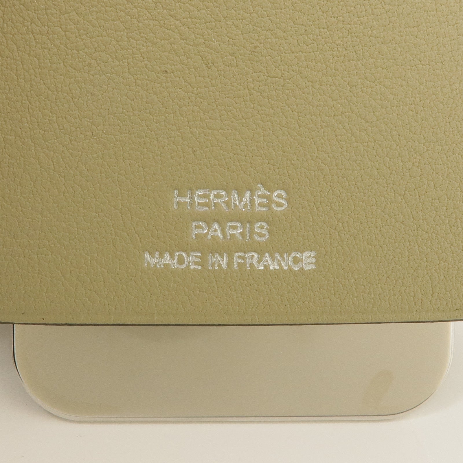 HERMES Swift皮革Clochette Narcisse掛飾