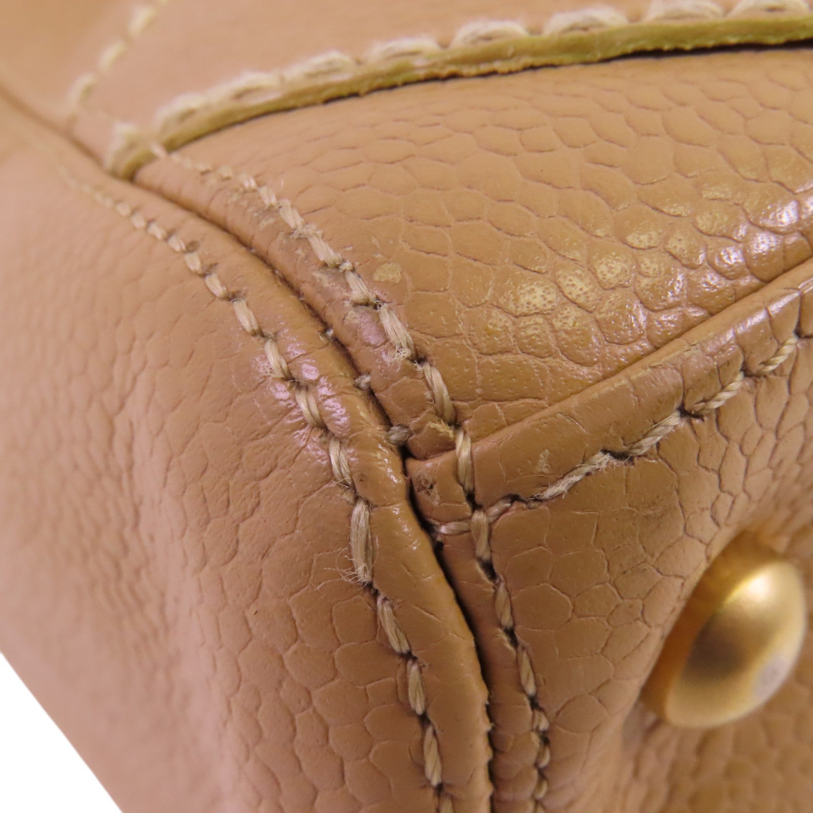 CHANEL 牛皮皮革Vintage Shoulder Bag金扣肩背袋