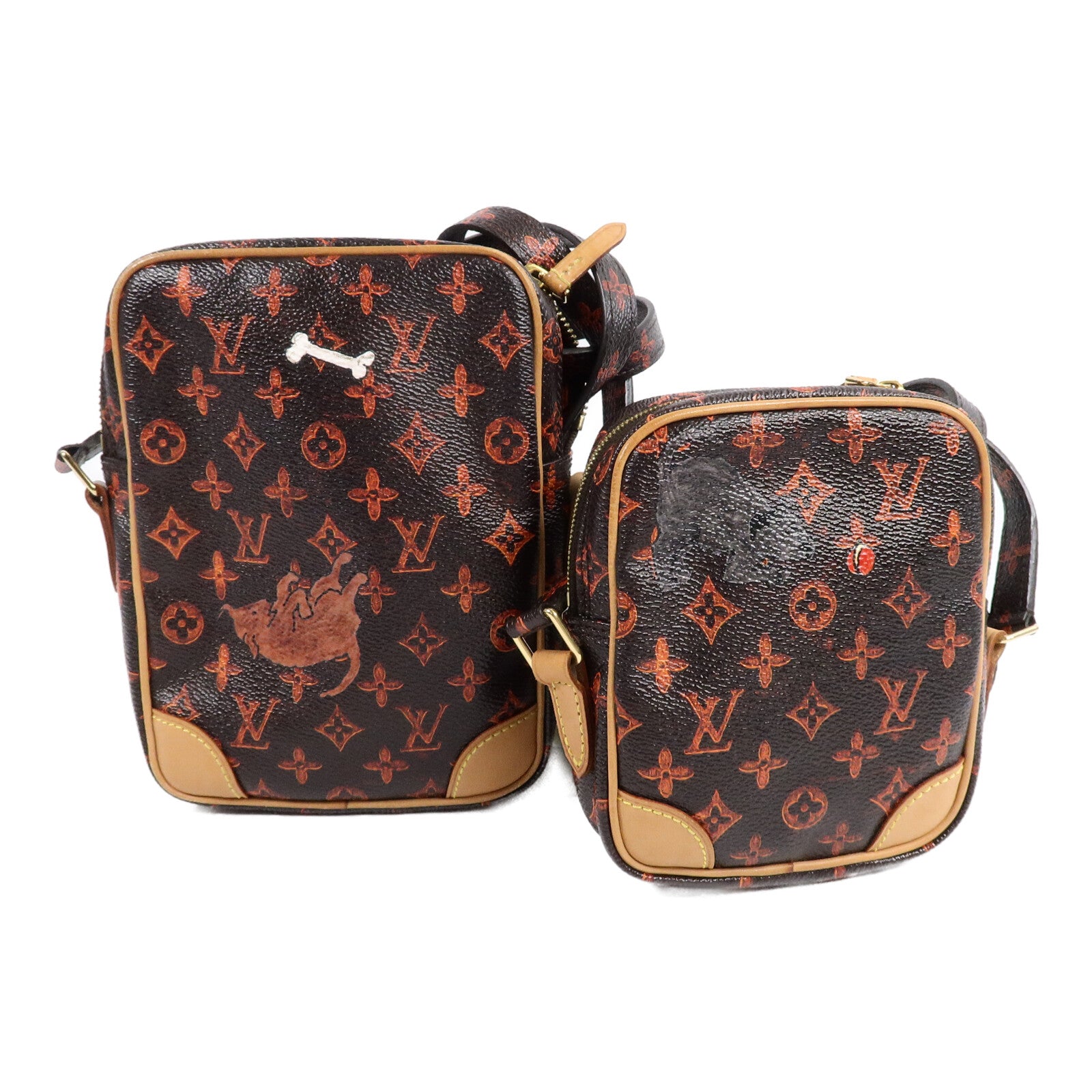LOUIS VUITTON Monogram Catgram Paname Set肩背袋