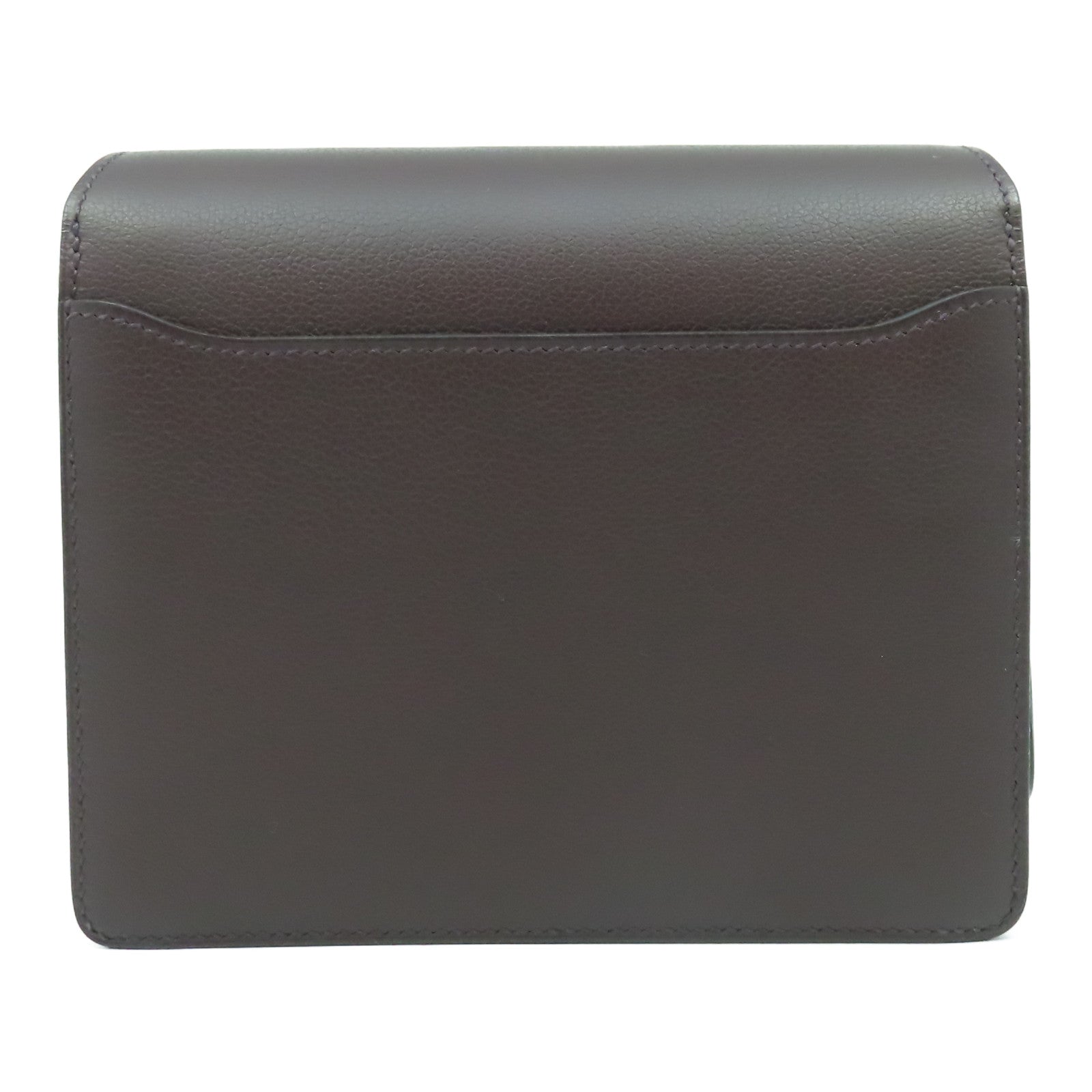HERMES 【激減優惠】Evercolor皮革Mini Roulis金扣肩背袋深紫色