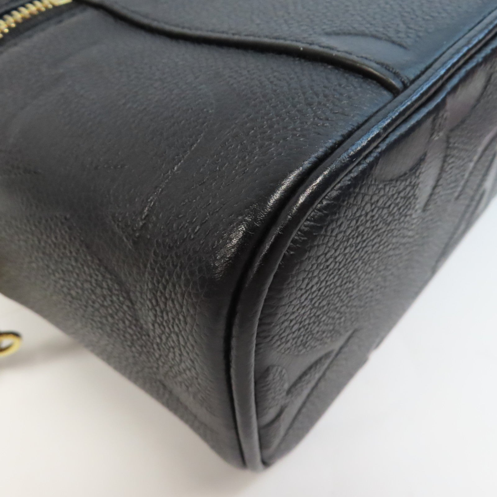 LOUIS VUITTON Monogram Empreinte Vanity PM金扣鏈帶手挽肩背兩用袋黑色