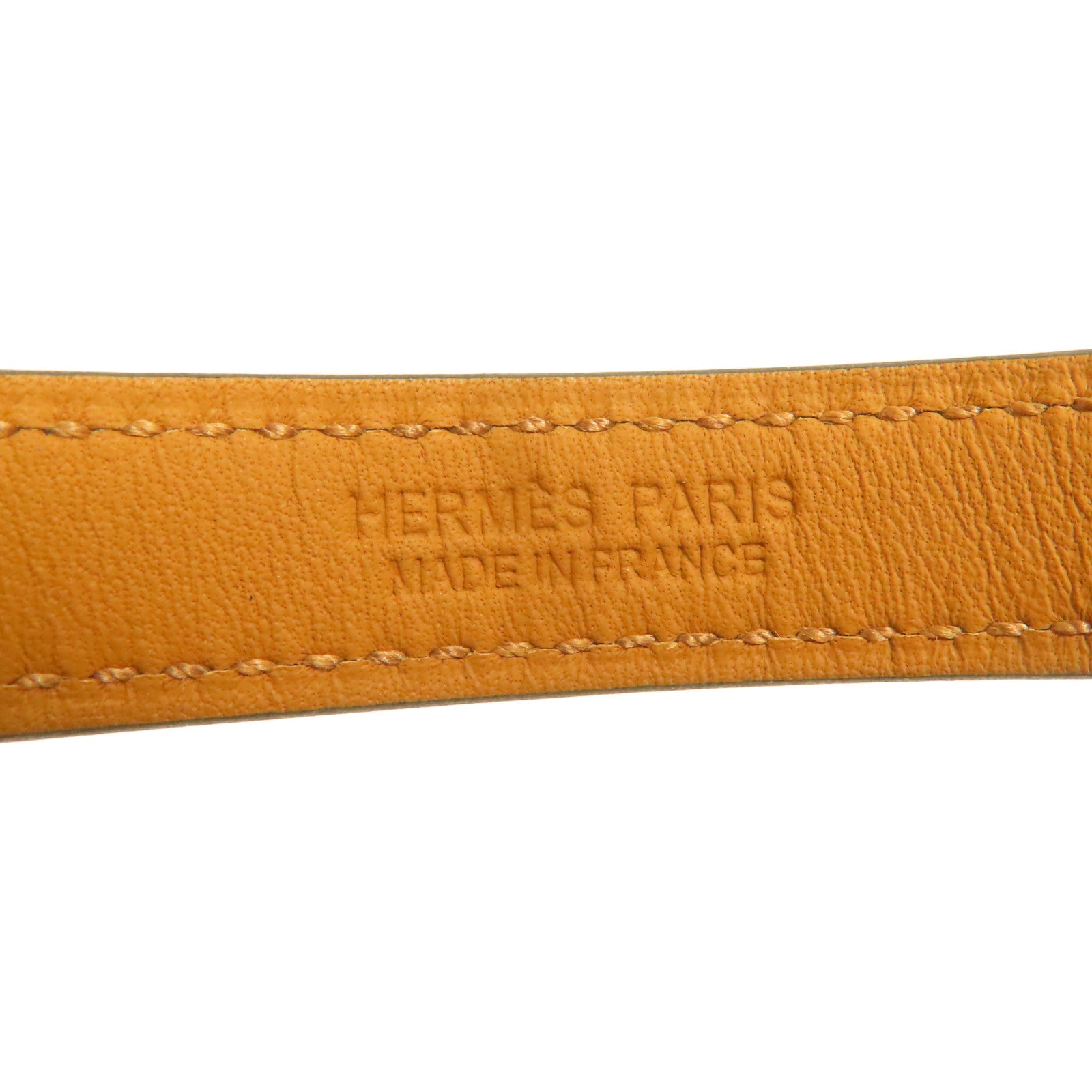 HERMES 皮革CDC Bracelet XS金扣手帶Noir