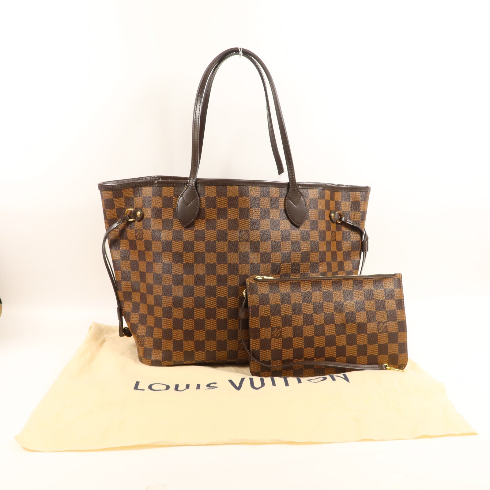 LOUIS VUITTON Damier Neverfull MM肩背袋