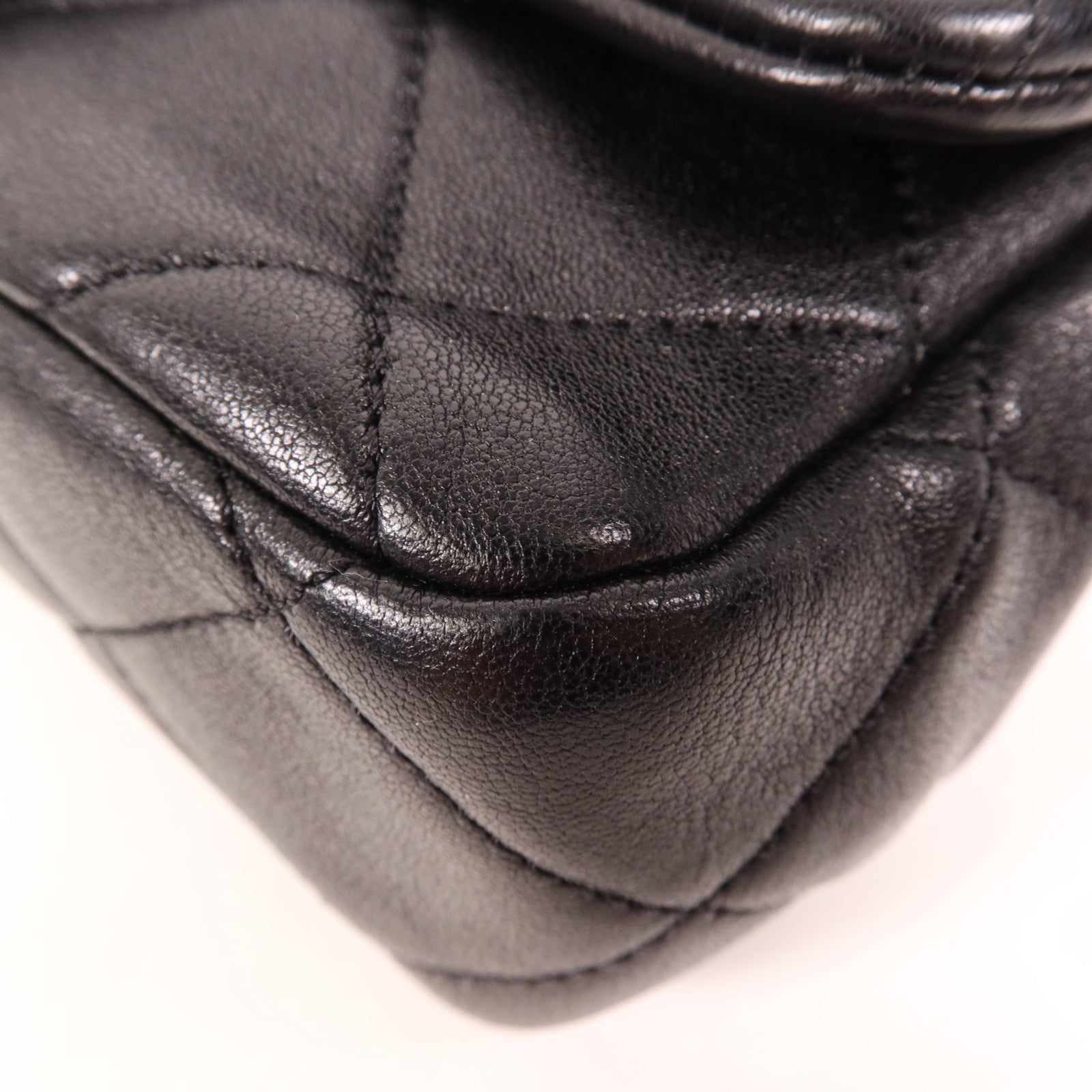 CHANEL 羊皮皮革Chain Shoulder金扣手挽肩背兩用袋