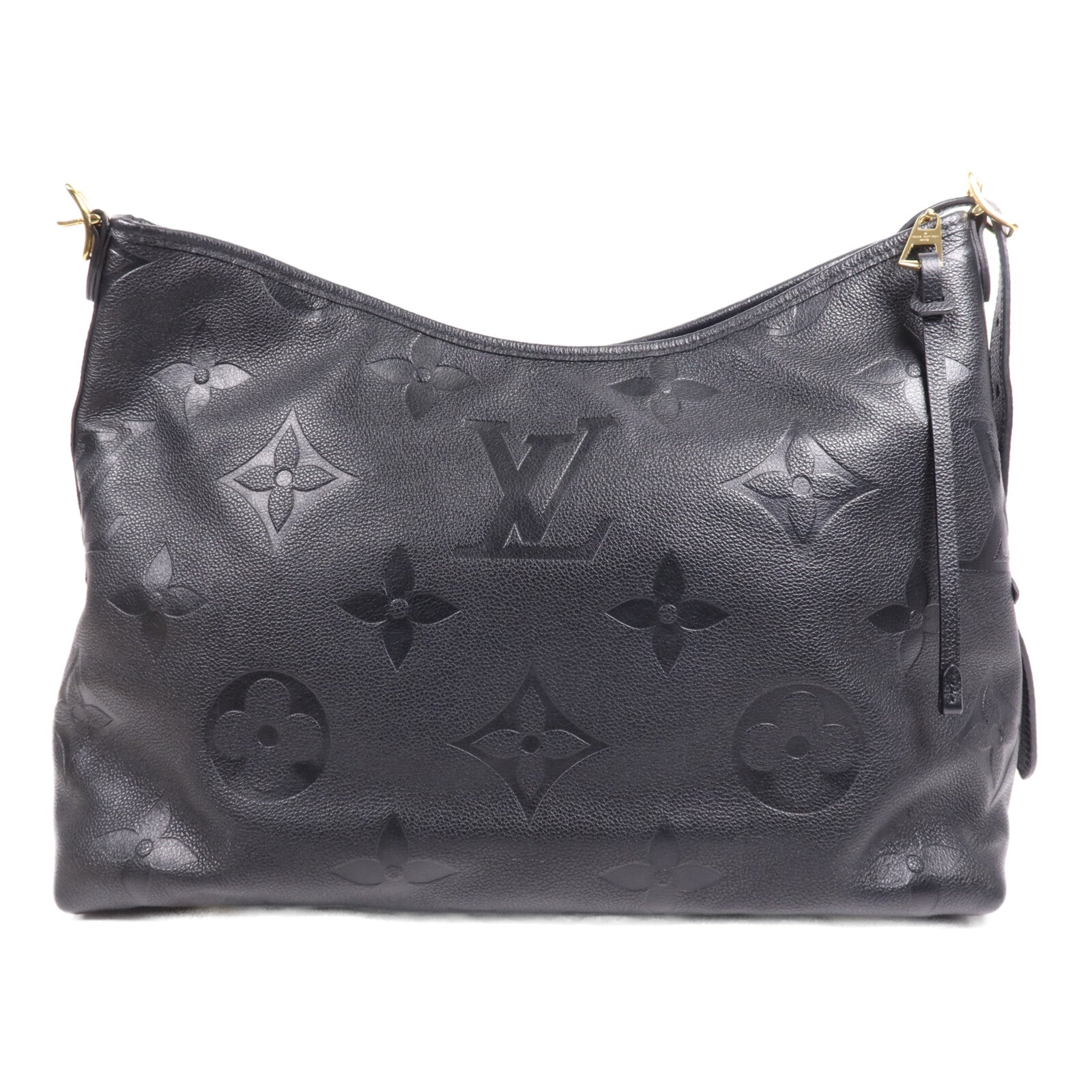 LOUIS VUITTON Monogram Empreinte CarryAll MM金扣肩背袋