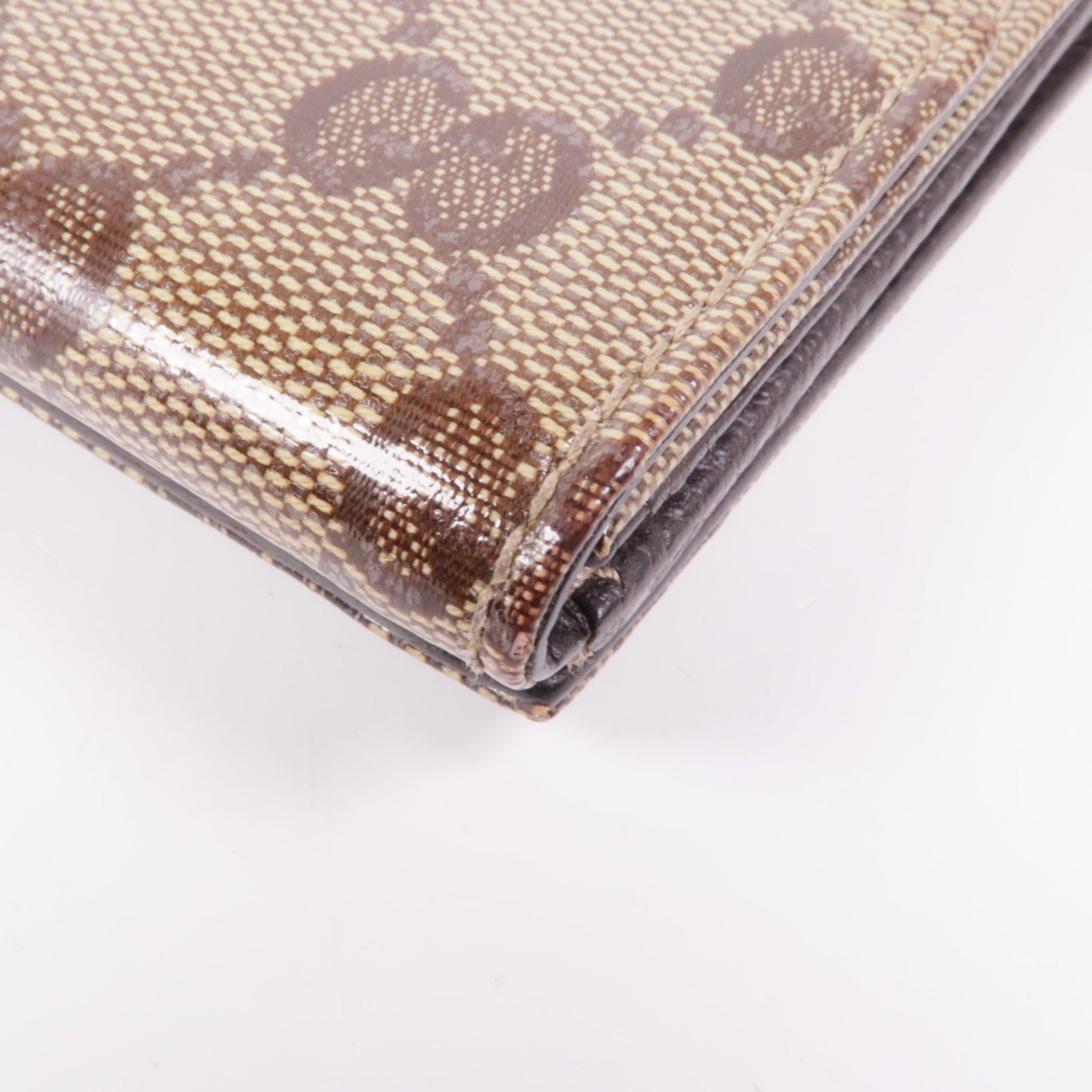 GUCCI 塗層帆布Long Wallet金扣長錢包
