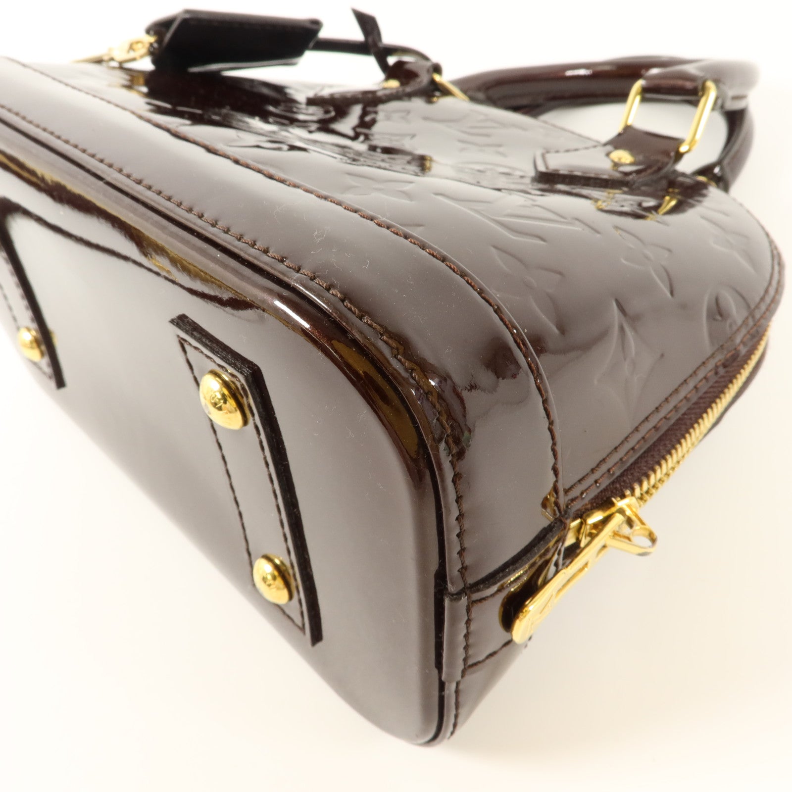 LOUIS VUITTON Vernis Alma BB金扣手挽肩背兩用袋