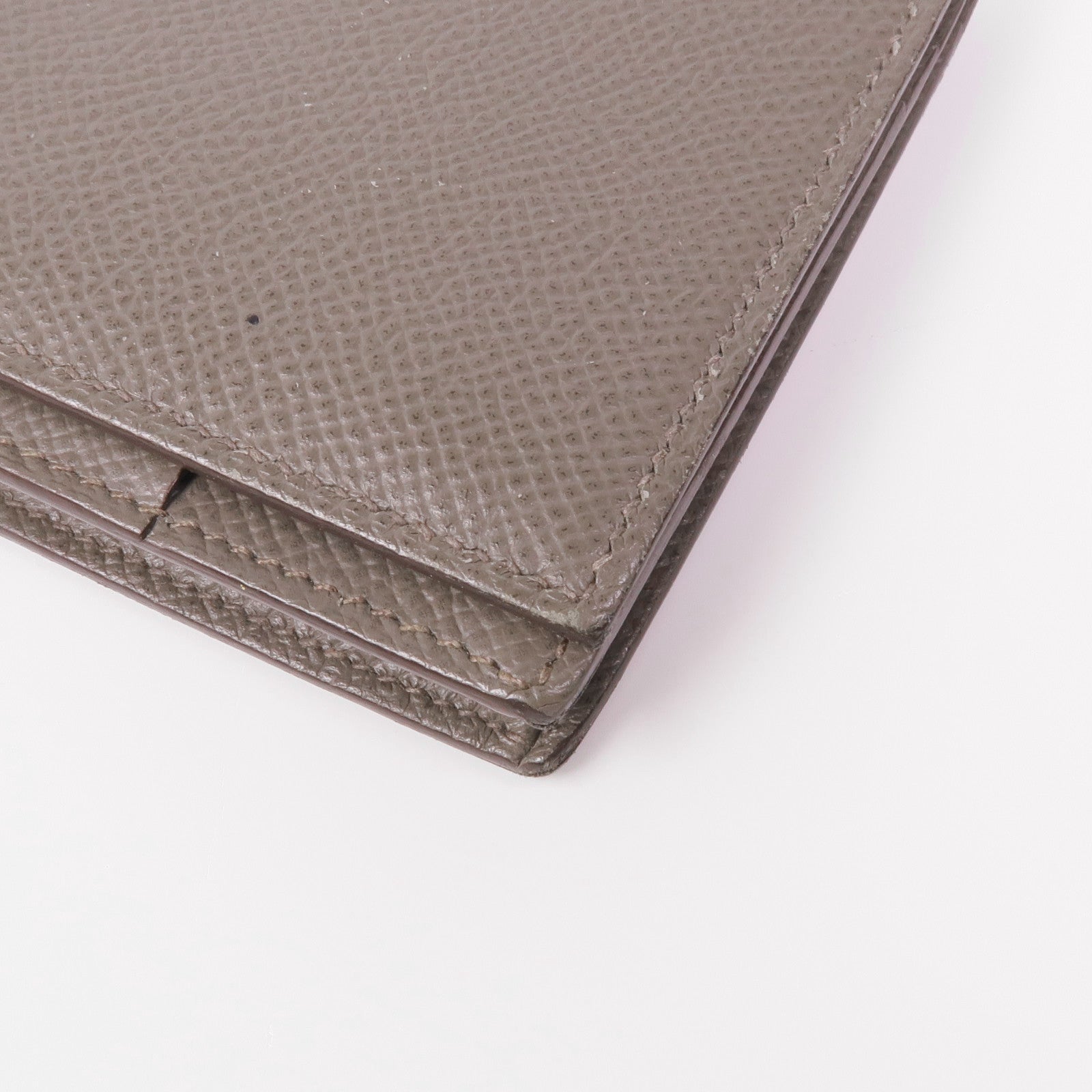 HERMES Epsom皮革Bearn金扣長錢包Etoupe