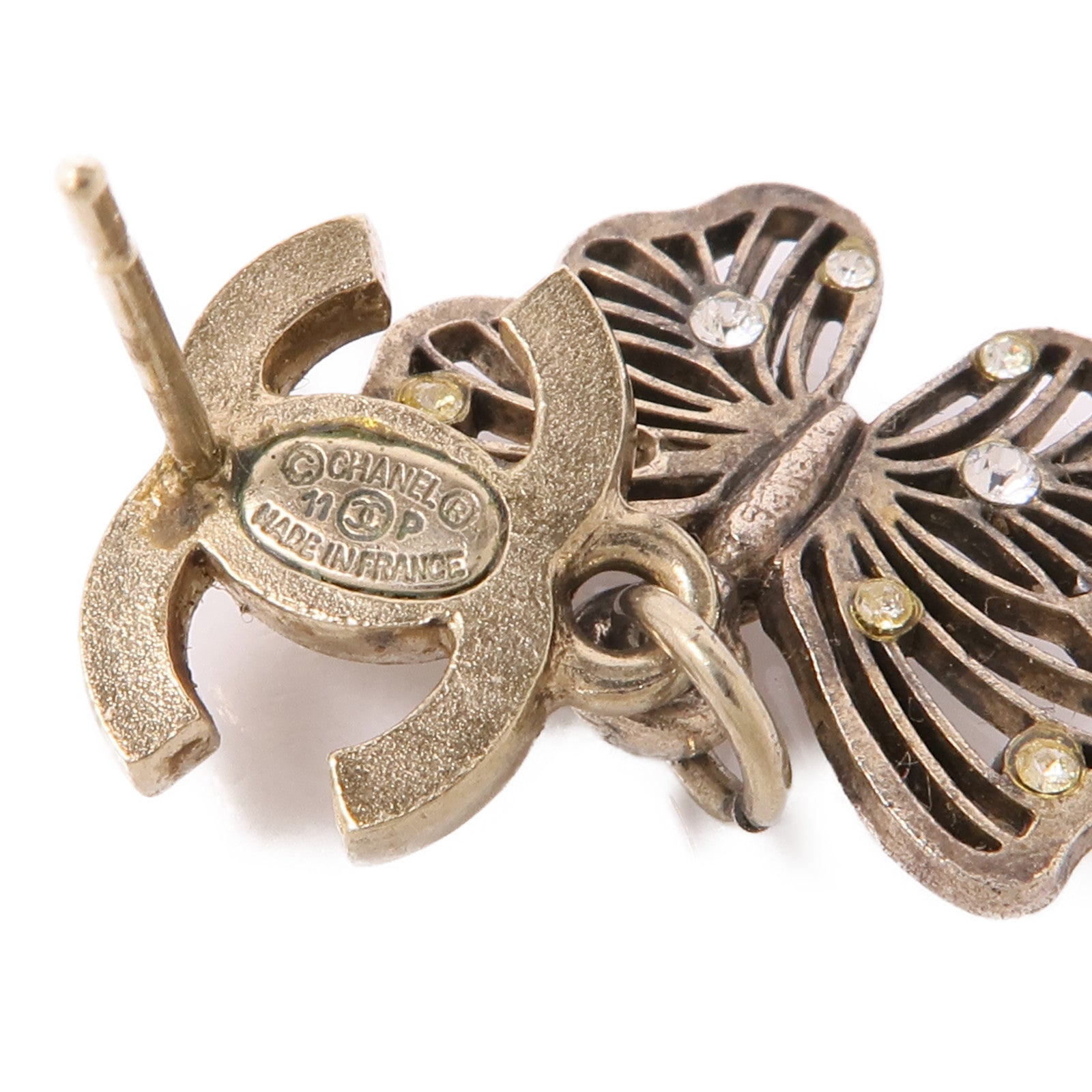 CHANEL CC Earrings Metal Gold