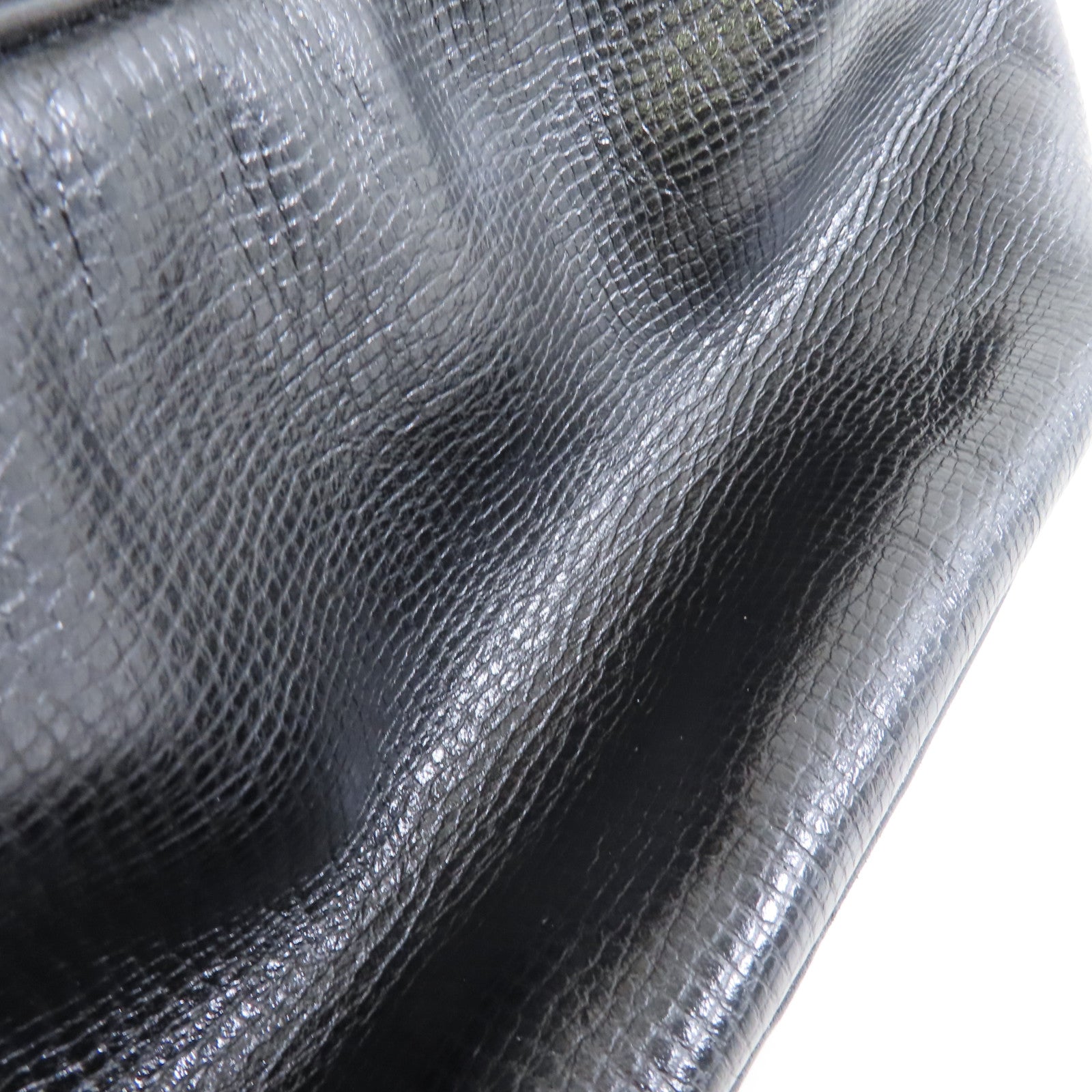 Dior 牛皮皮革Handbag金扣手挽袋黑色