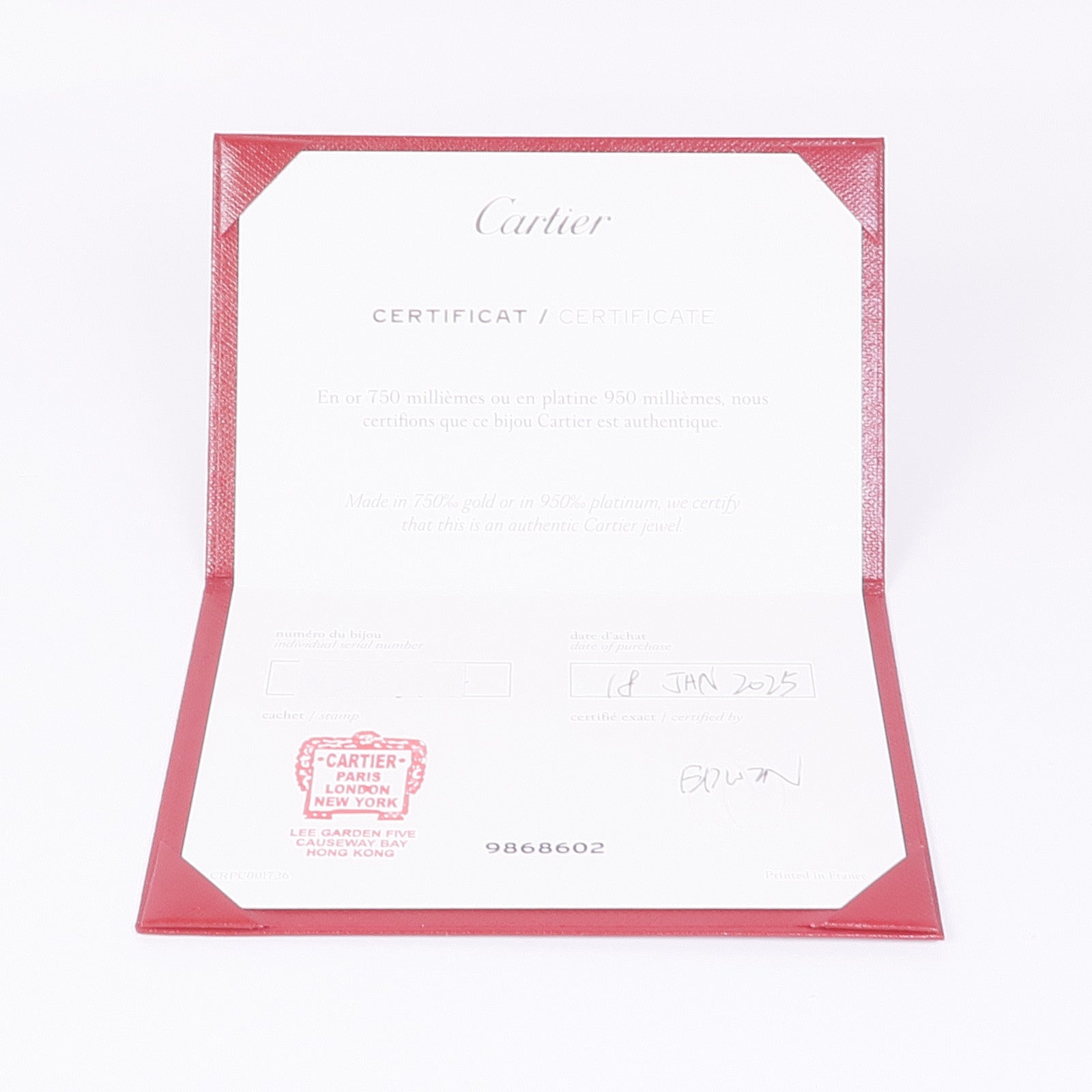 CARTIER Damour Earrings Diamond 18K White Gold