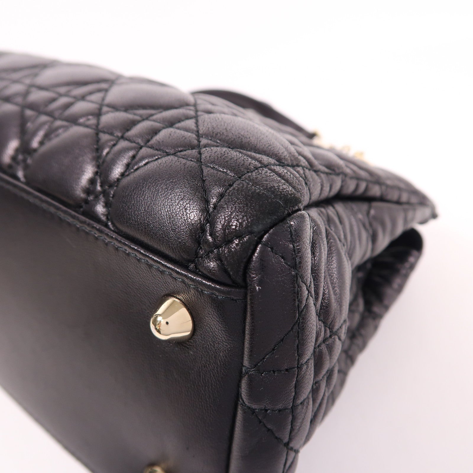 Dior 羊皮皮革Lady Dior Shopping Tote金扣鏈帶肩背袋