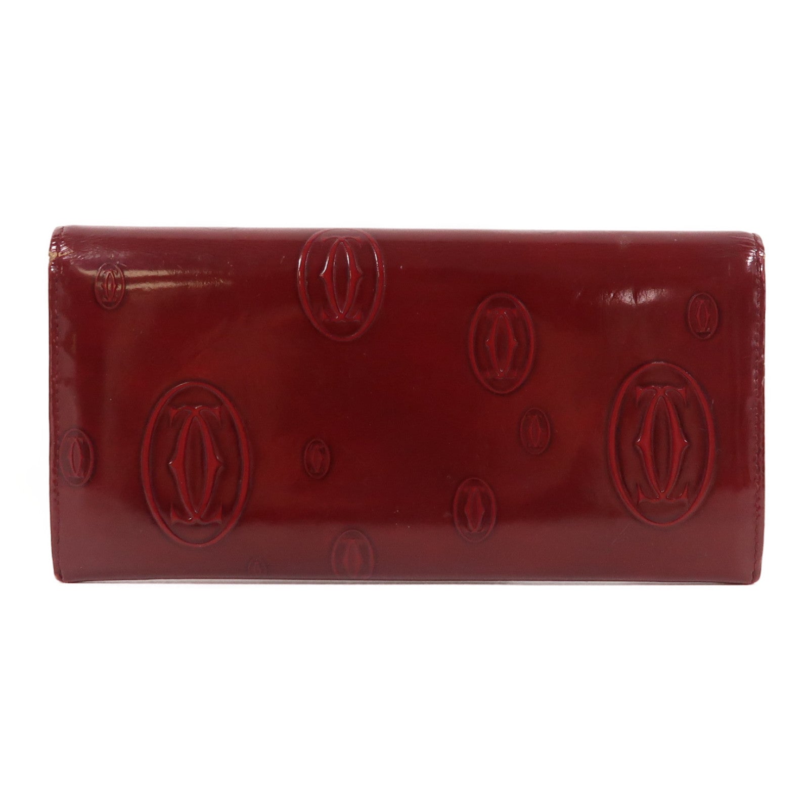 CARTIER 漆皮皮革Long Wallet銀扣長錢包