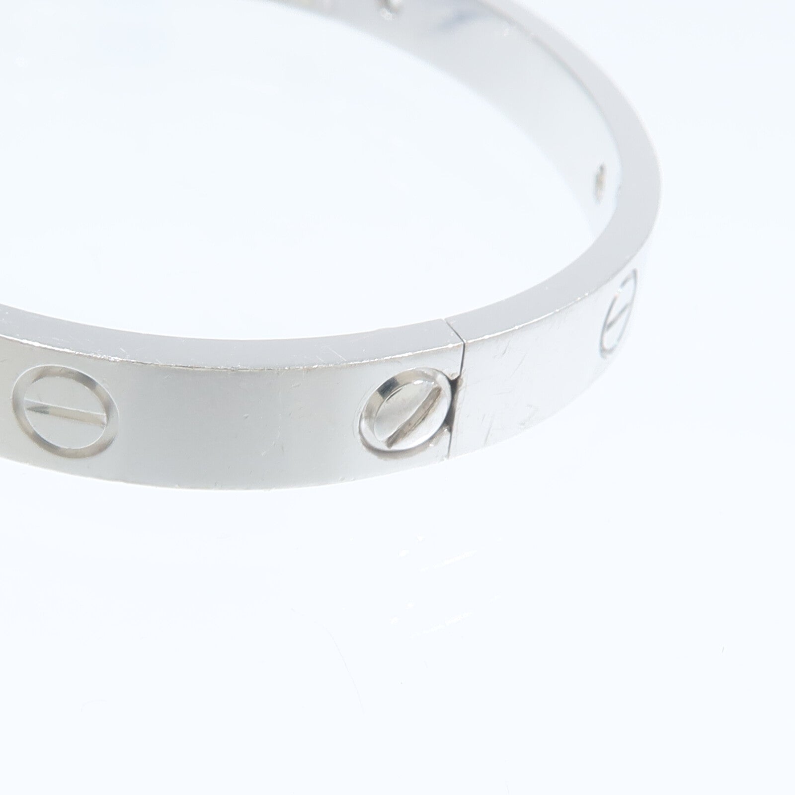 CARTIER 18K白金Love Bangle 4P Diamond鑽石手鐲