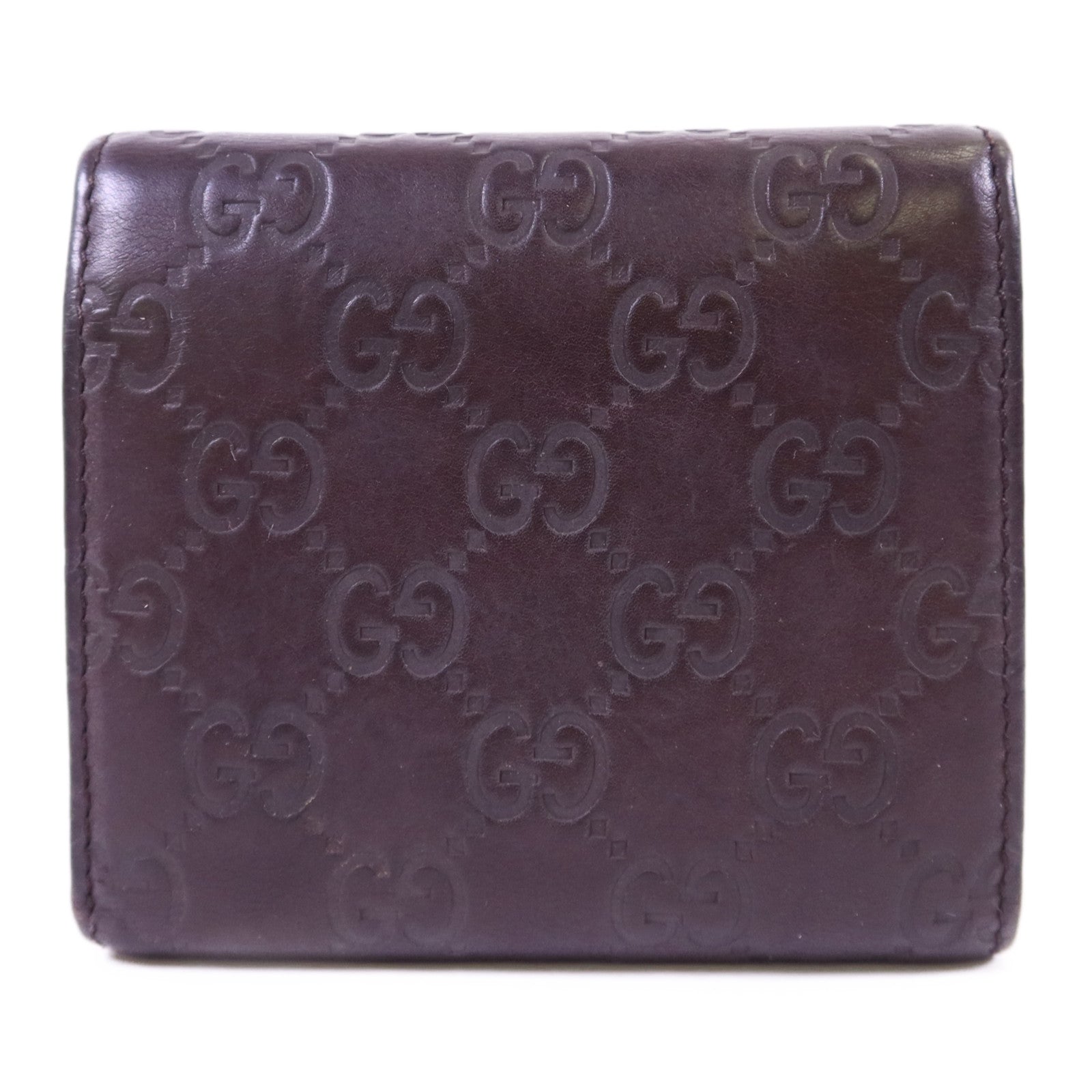 GUCCI 【激減優惠】牛皮皮革GG Trifold Wallet金扣錢包
