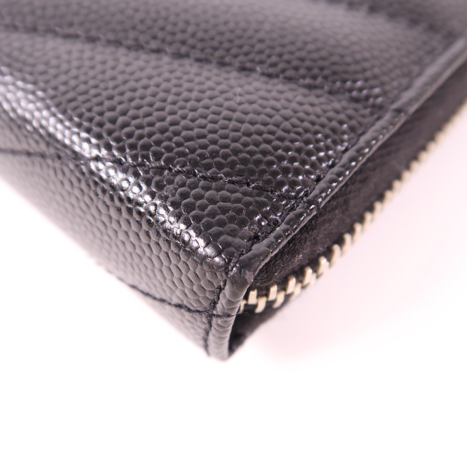 SAINT LAURENT 牛皮皮革Long Wallet銀扣長錢包