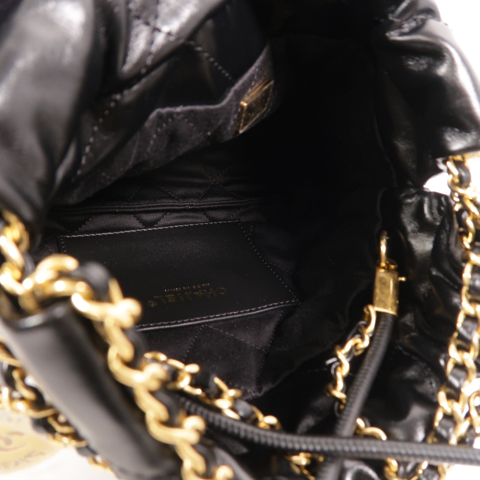 CHANEL 牛皮皮革Chanel 22 Mini鏈帶肩背袋