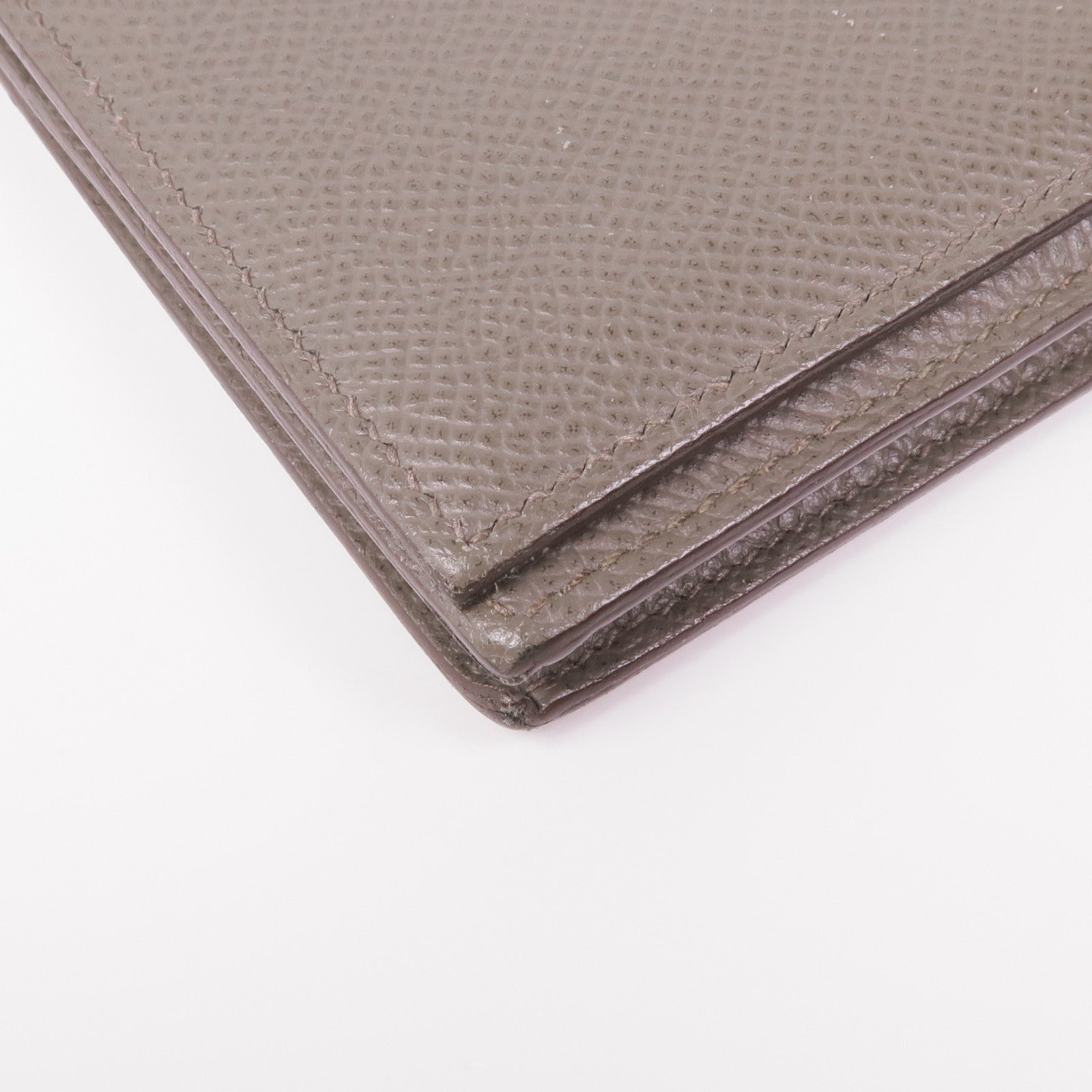 HERMES Epsom皮革Bearn金扣長錢包Etoupe